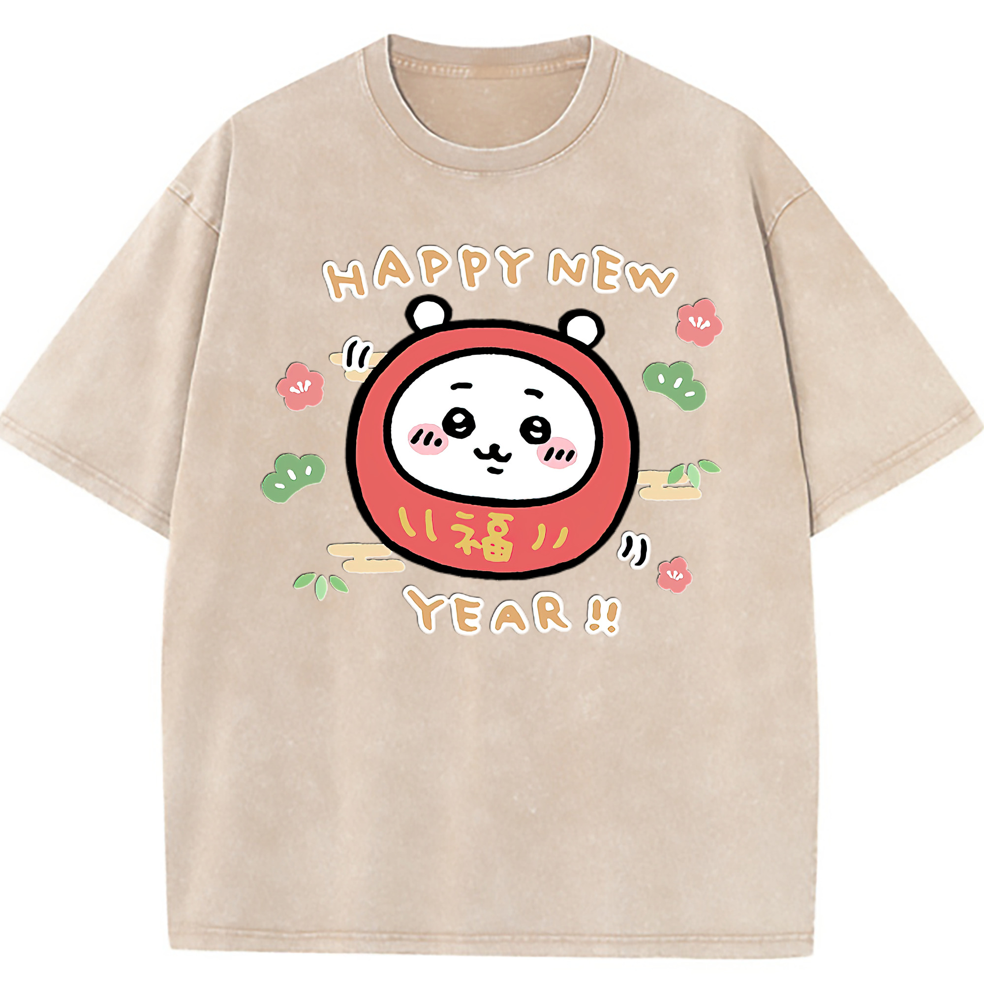（画像用） ちいかわ ちいかわ Chii-kawa chiikawa 綿100% ヴィンテージ風 半袖Tシャツ（フロントプリント）