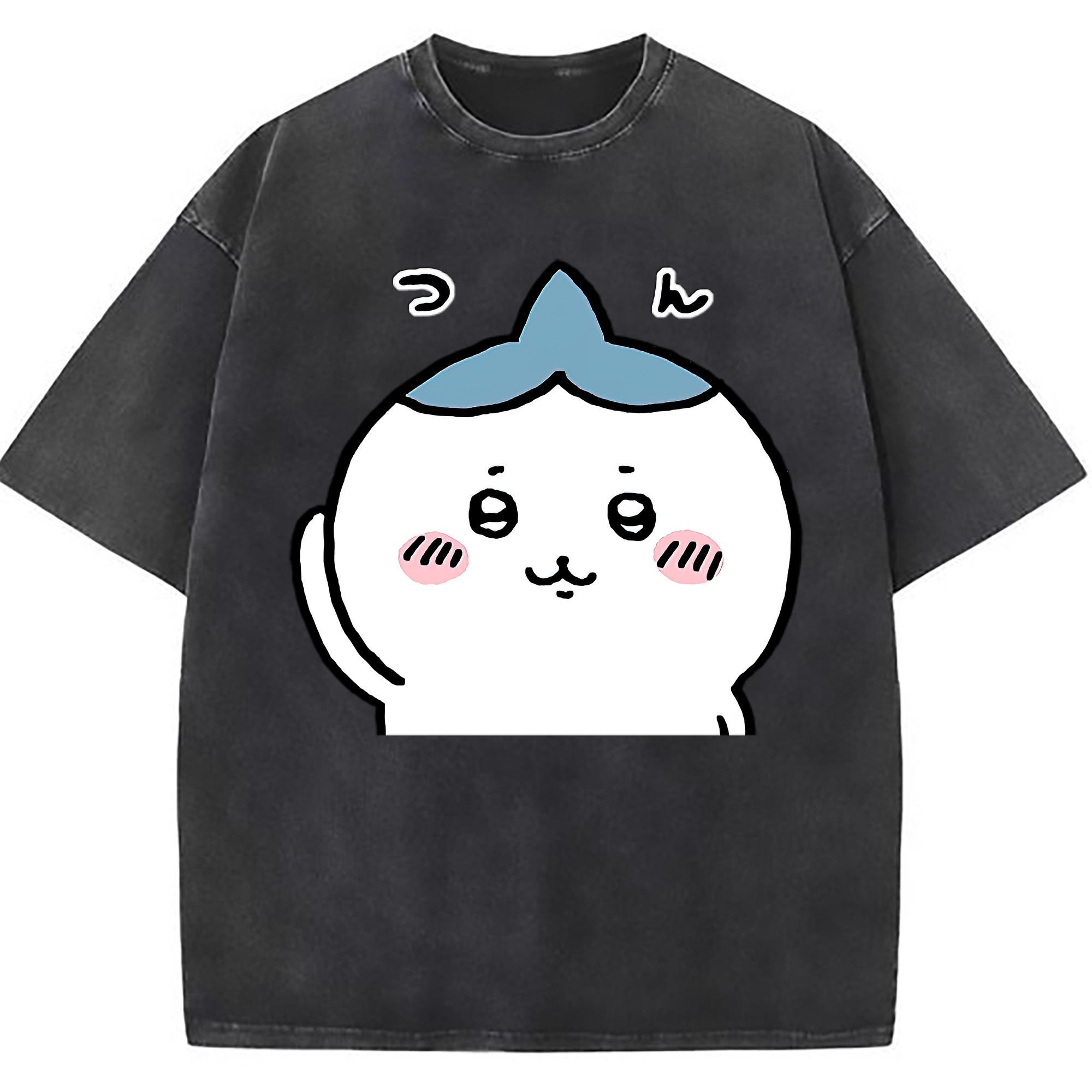 （画像用） ちいかわ ハチワレ Chii-kawa hachiware 綿100% ヴィンテージ風 半袖Tシャツ（フロントプリント）