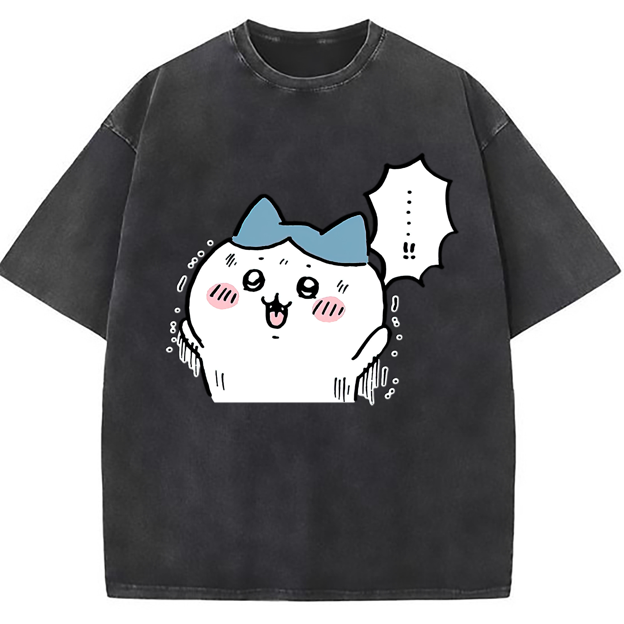 （画像用） ちいかわ ハチワレ Chii-kawa hachiware 綿100% ヴィンテージ風 半袖Tシャツ（フロントプリント）
