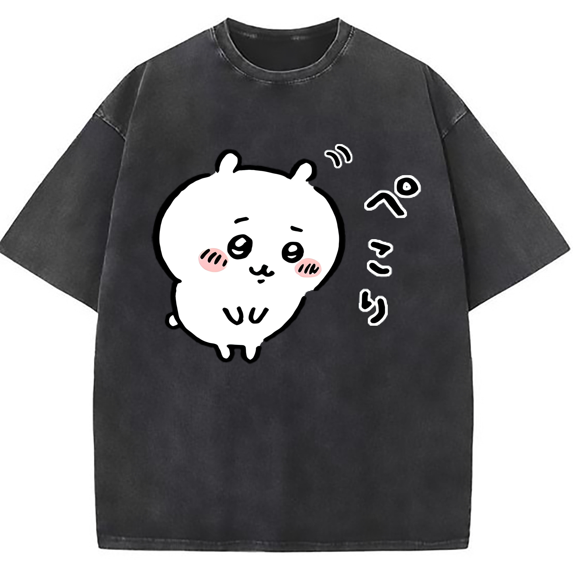 （画像用） ちいかわ ちいかわ Chii-kawa chiikawa 綿100% ヴィンテージ風 半袖Tシャツ（フロントプリント）