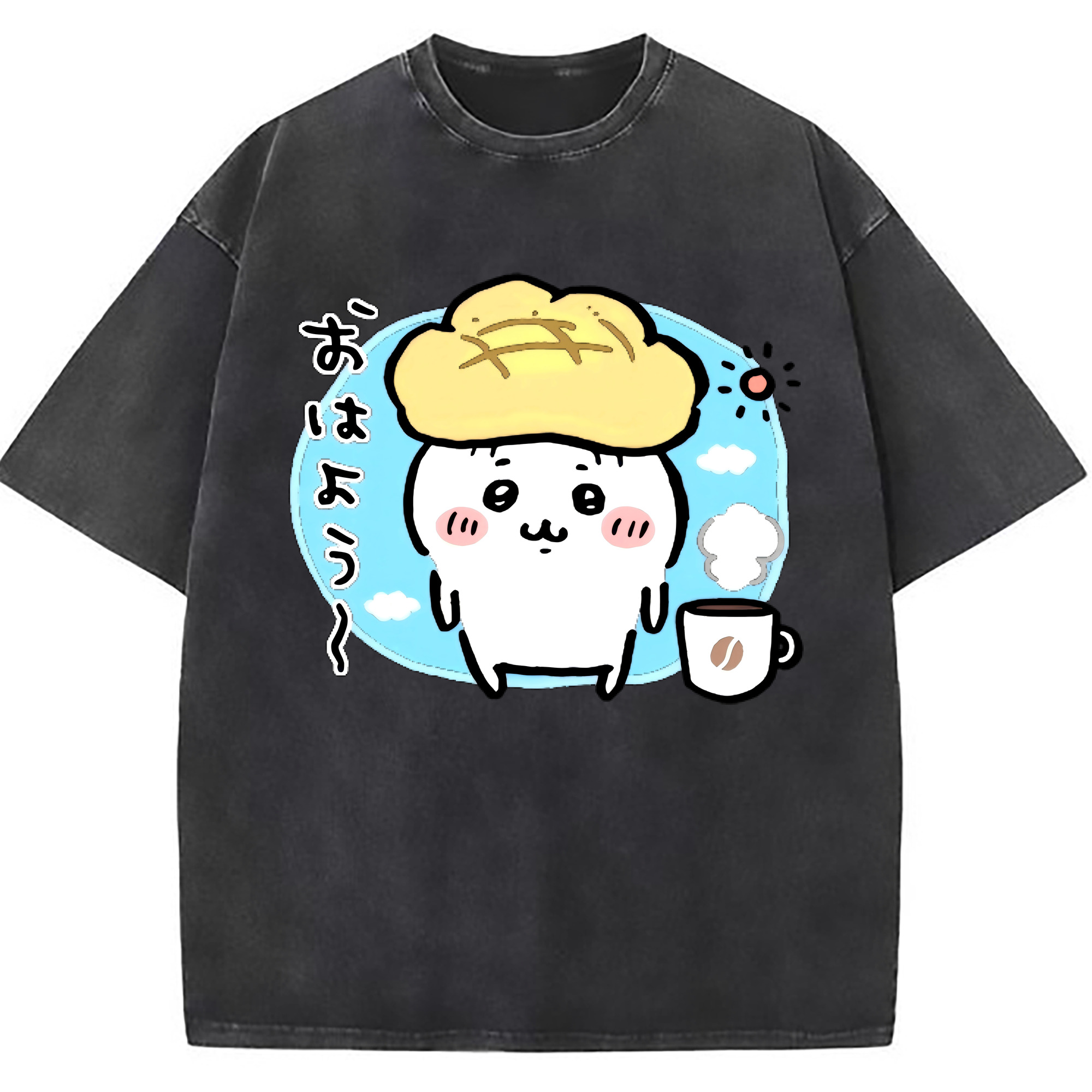 （画像用） ちいかわ ちいかわ Chii-kawa chiikawa 綿100% ヴィンテージ風 半袖Tシャツ（フロントプリント）