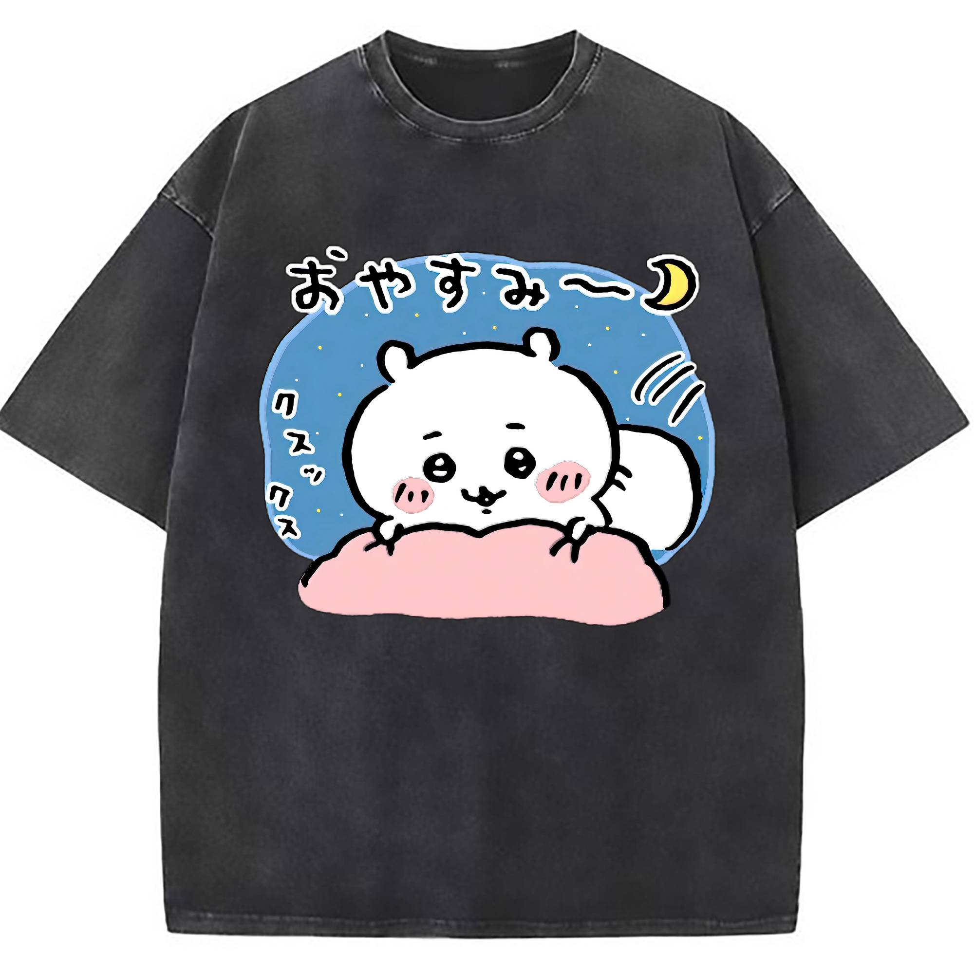（画像用） ちいかわ ちいかわ Chii-kawa chiikawa 綿100% ヴィンテージ風 半袖Tシャツ（フロントプリント）