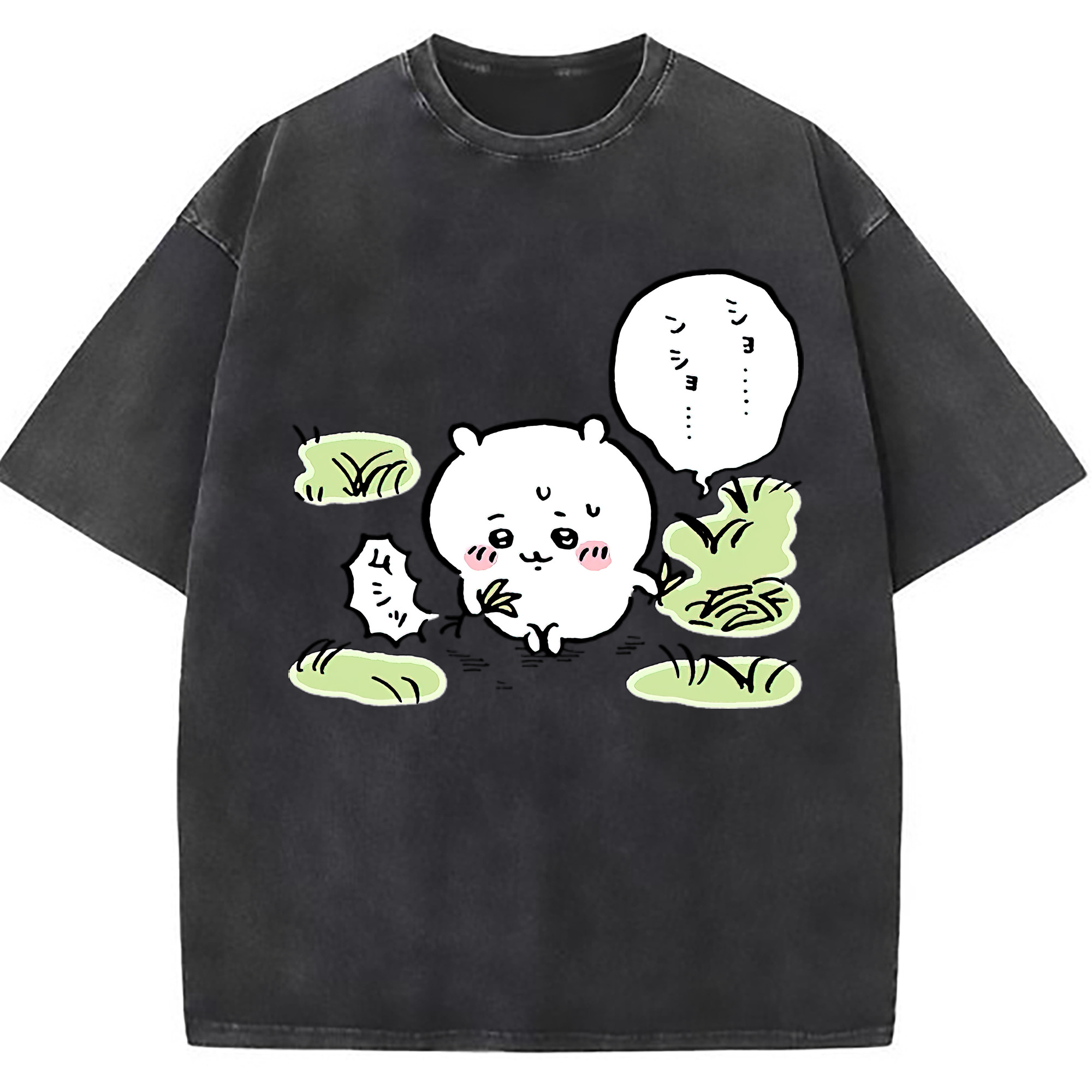 （画像用） ちいかわ ちいかわ Chii-kawa chiikawa 綿100% ヴィンテージ風 半袖Tシャツ（フロントプリント）