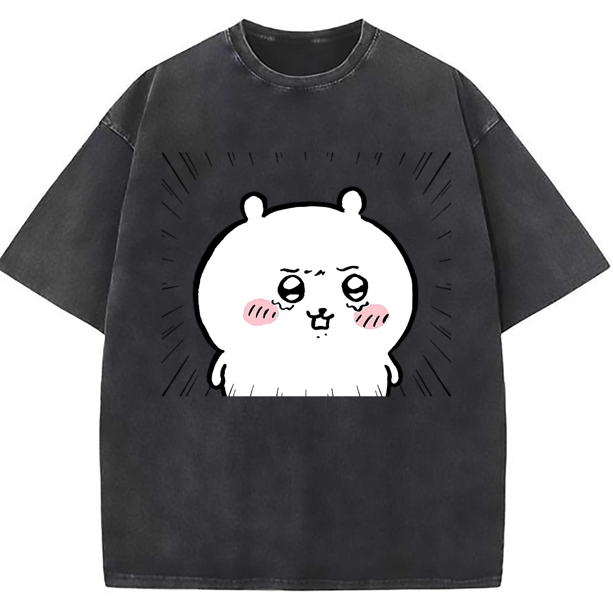 （画像用） ちいかわ ちいかわ Chii-kawa chiikawa 綿100% ヴィンテージ風 半袖Tシャツ（フロントプリント）