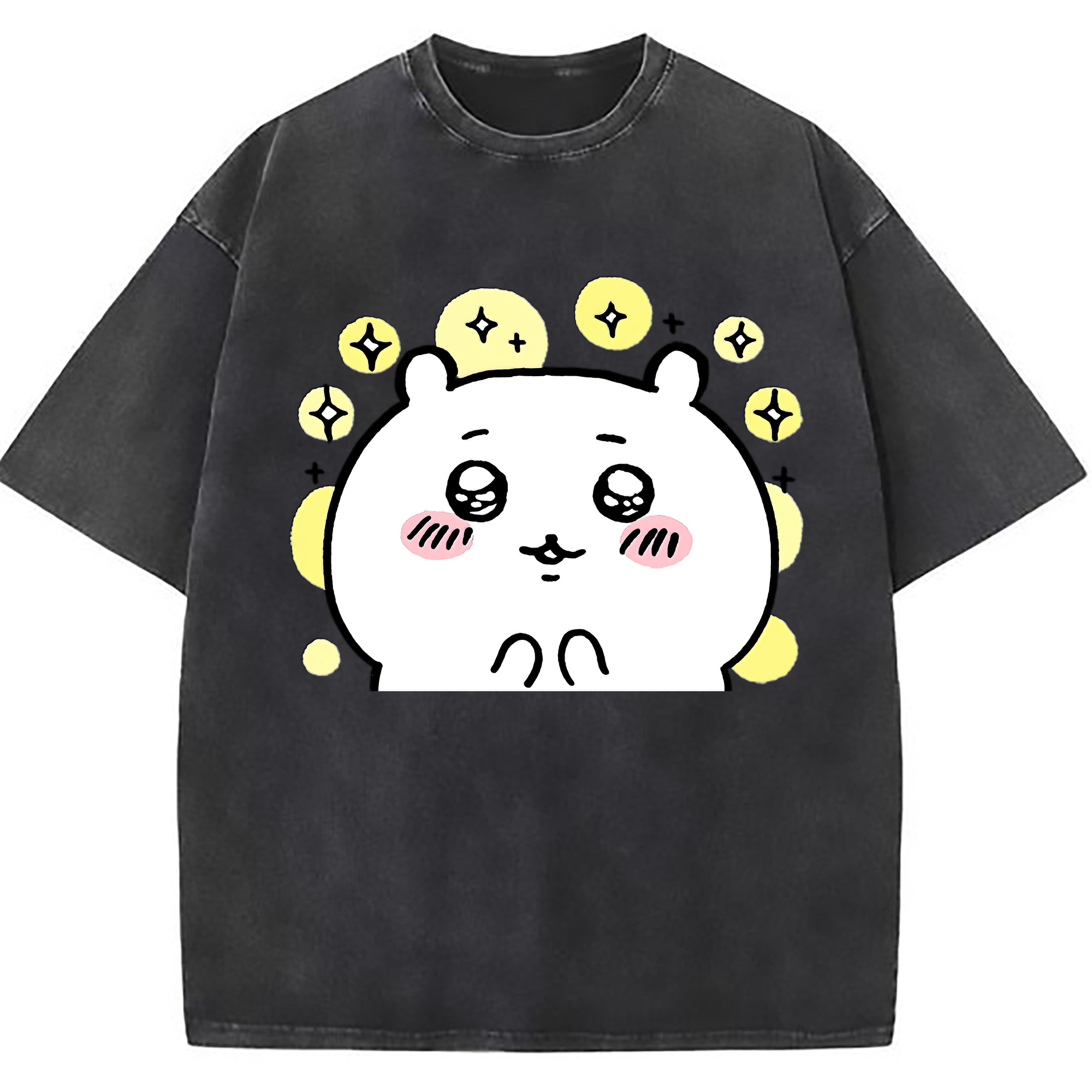 （画像用） ちいかわ ちいかわ Chii-kawa chiikawa 綿100% ヴィンテージ風 半袖Tシャツ（フロントプリント）