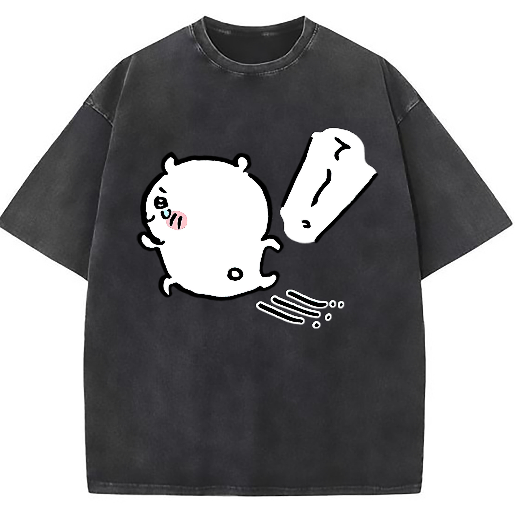 （画像用） ちいかわ ちいかわ Chii-kawa chiikawa 綿100% ヴィンテージ風 半袖Tシャツ（フロントプリント）