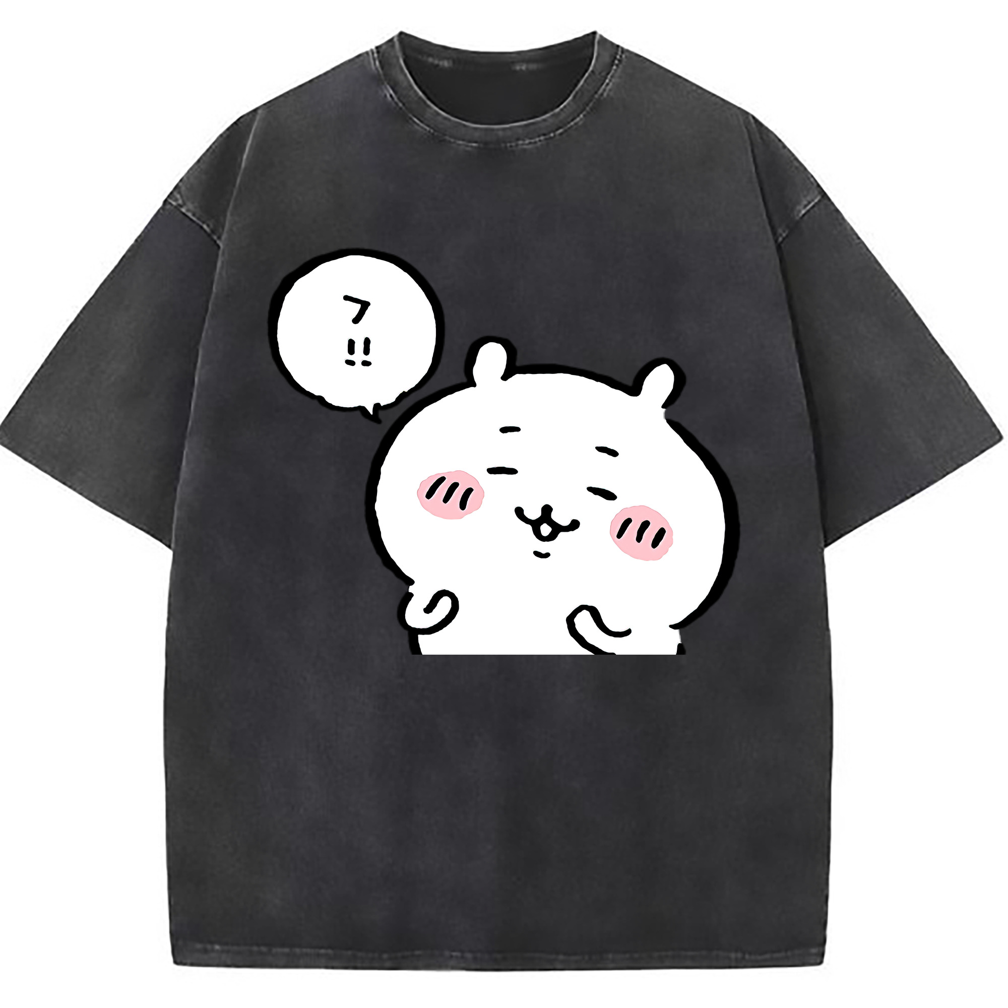 （画像用） ちいかわ ちいかわ Chii-kawa chiikawa 綿100% ヴィンテージ風 半袖Tシャツ（フロントプリント）