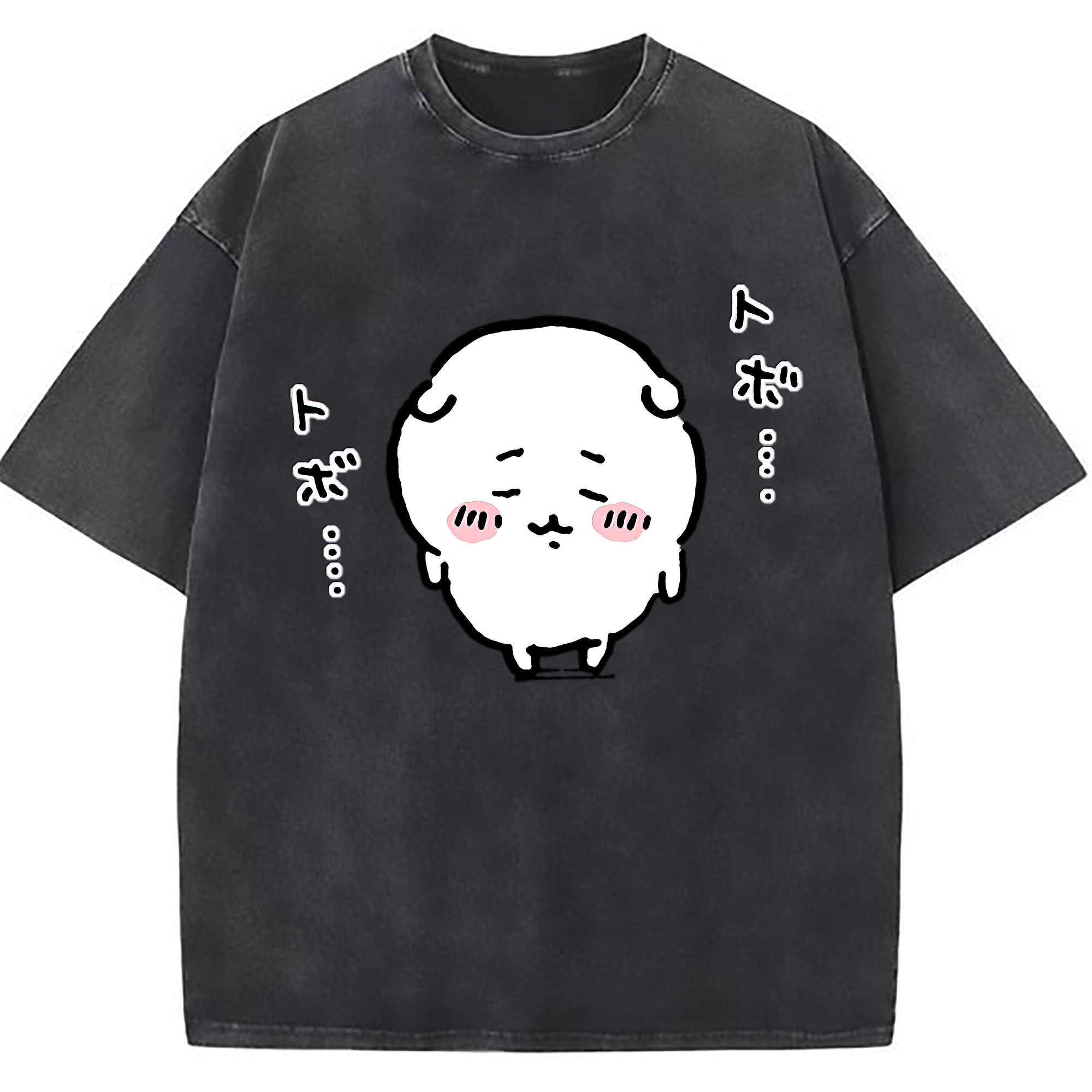 （画像用） ちいかわ ちいかわ Chii-kawa chiikawa 綿100% ヴィンテージ風 半袖Tシャツ（フロントプリント）