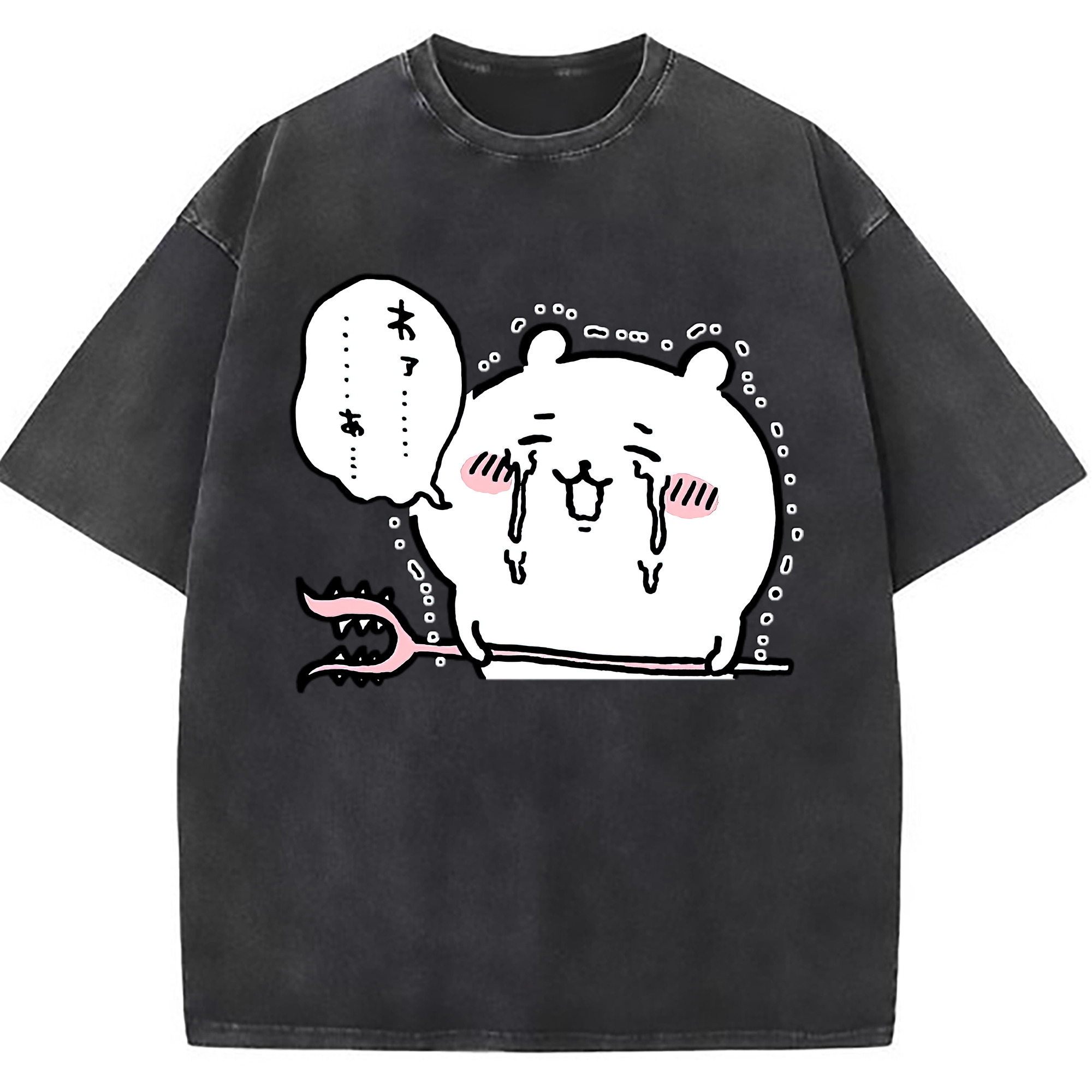 （画像用） ちいかわ ちいかわ Chii-kawa chiikawa 綿100% ヴィンテージ風 半袖Tシャツ（フロントプリント）