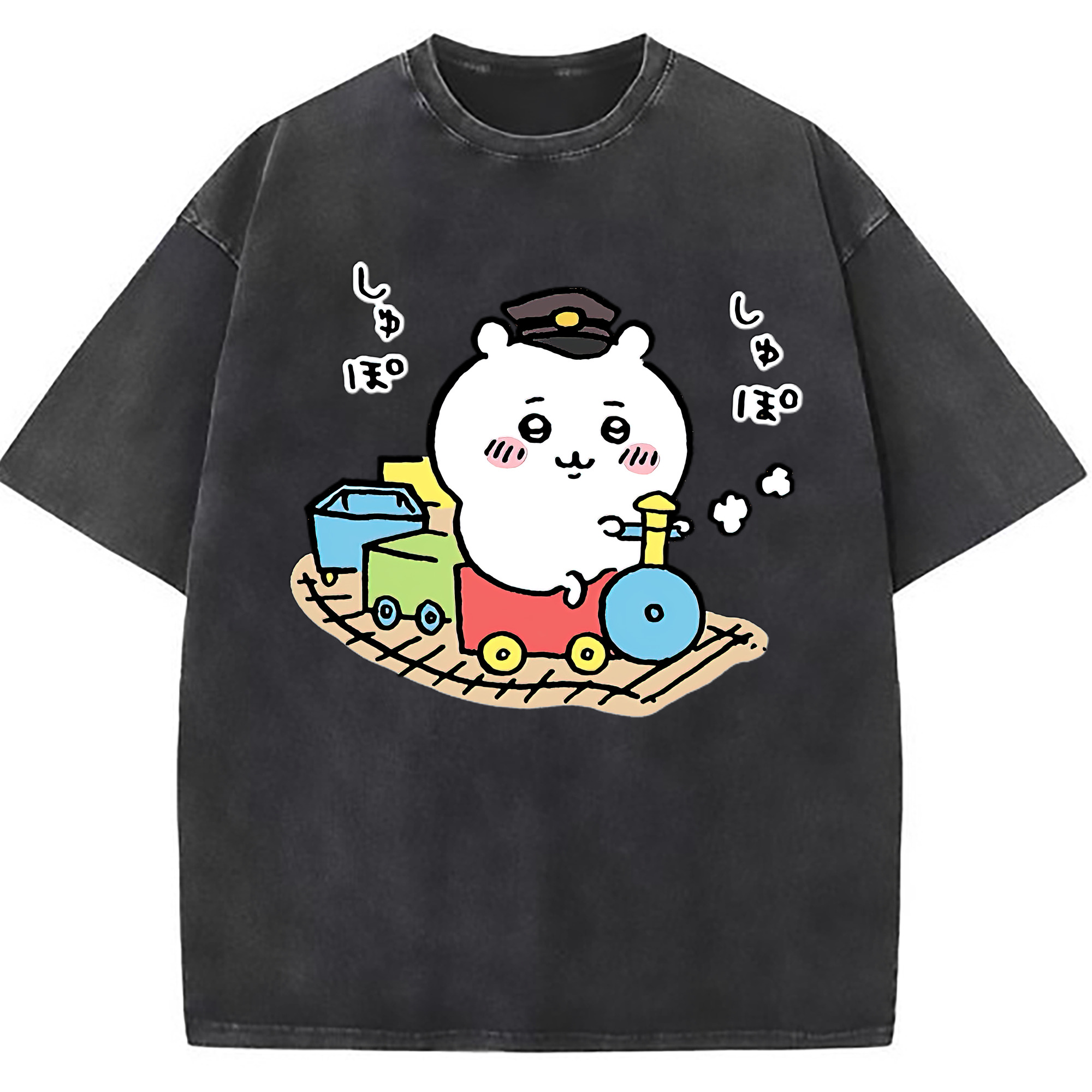 （画像用） ちいかわ ちいかわ Chii-kawa chiikawa 綿100% ヴィンテージ風 半袖Tシャツ（フロントプリント）