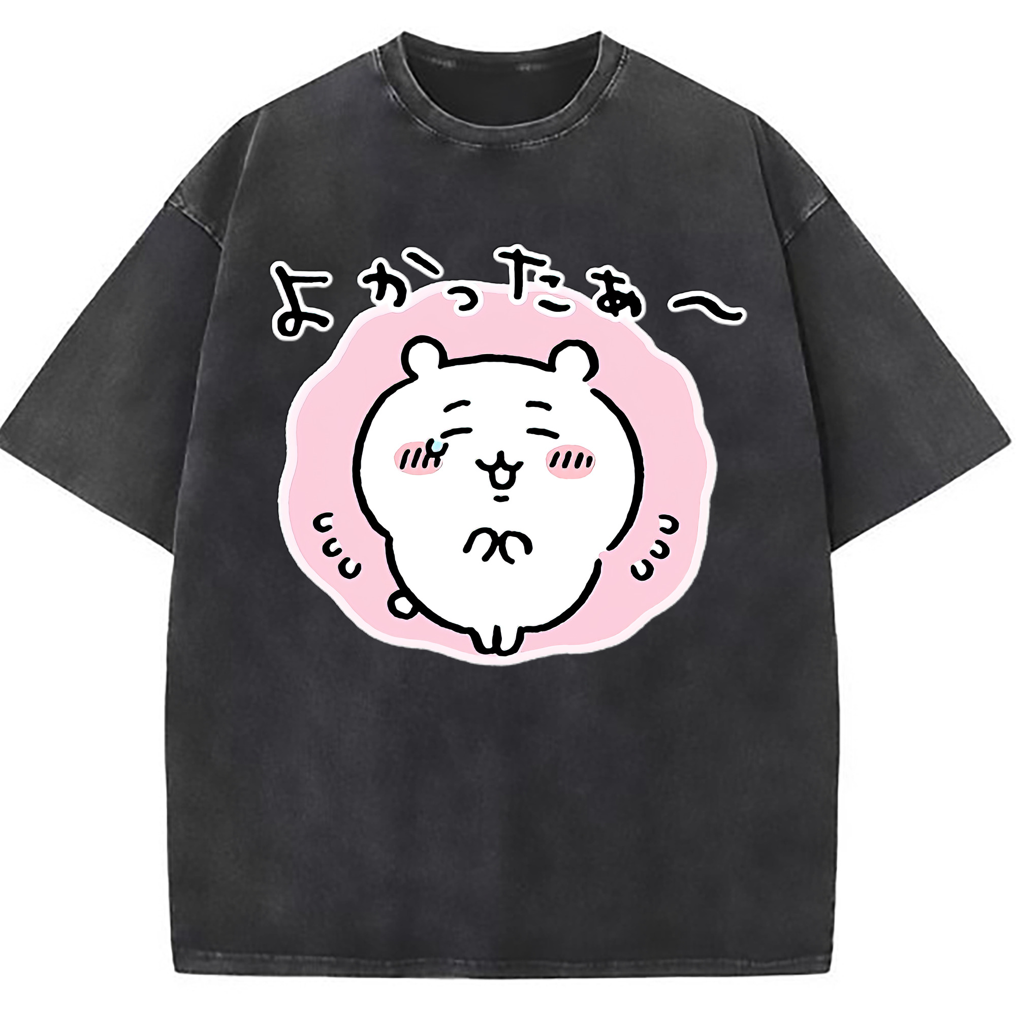 （画像用） ちいかわ ちいかわ Chii-kawa chiikawa 綿100% ヴィンテージ風 半袖Tシャツ（フロントプリント）