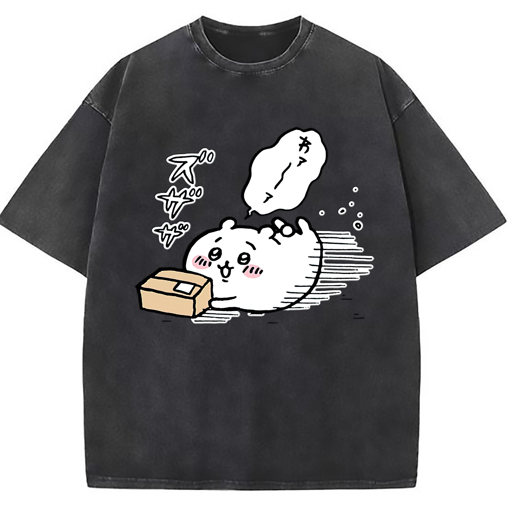 （画像用） ちいかわ ちいかわ Chii-kawa chiikawa 綿100% ヴィンテージ風 半袖Tシャツ（フロントプリント）