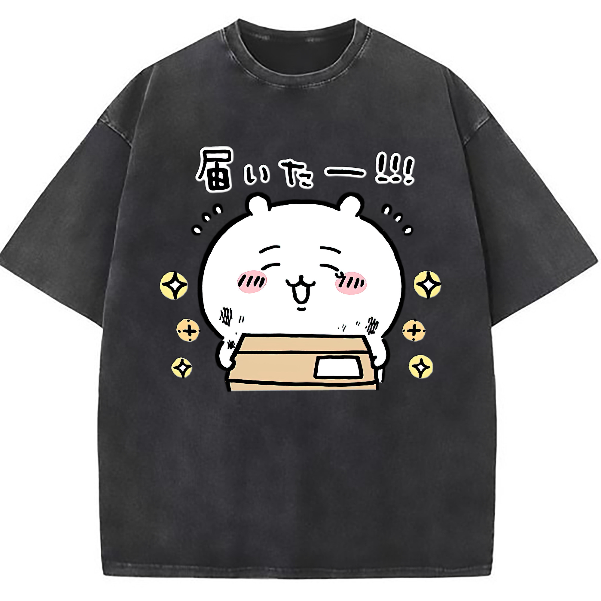 （画像用） ちいかわ ちいかわ Chii-kawa chiikawa 綿100% ヴィンテージ風 半袖Tシャツ（フロントプリント）