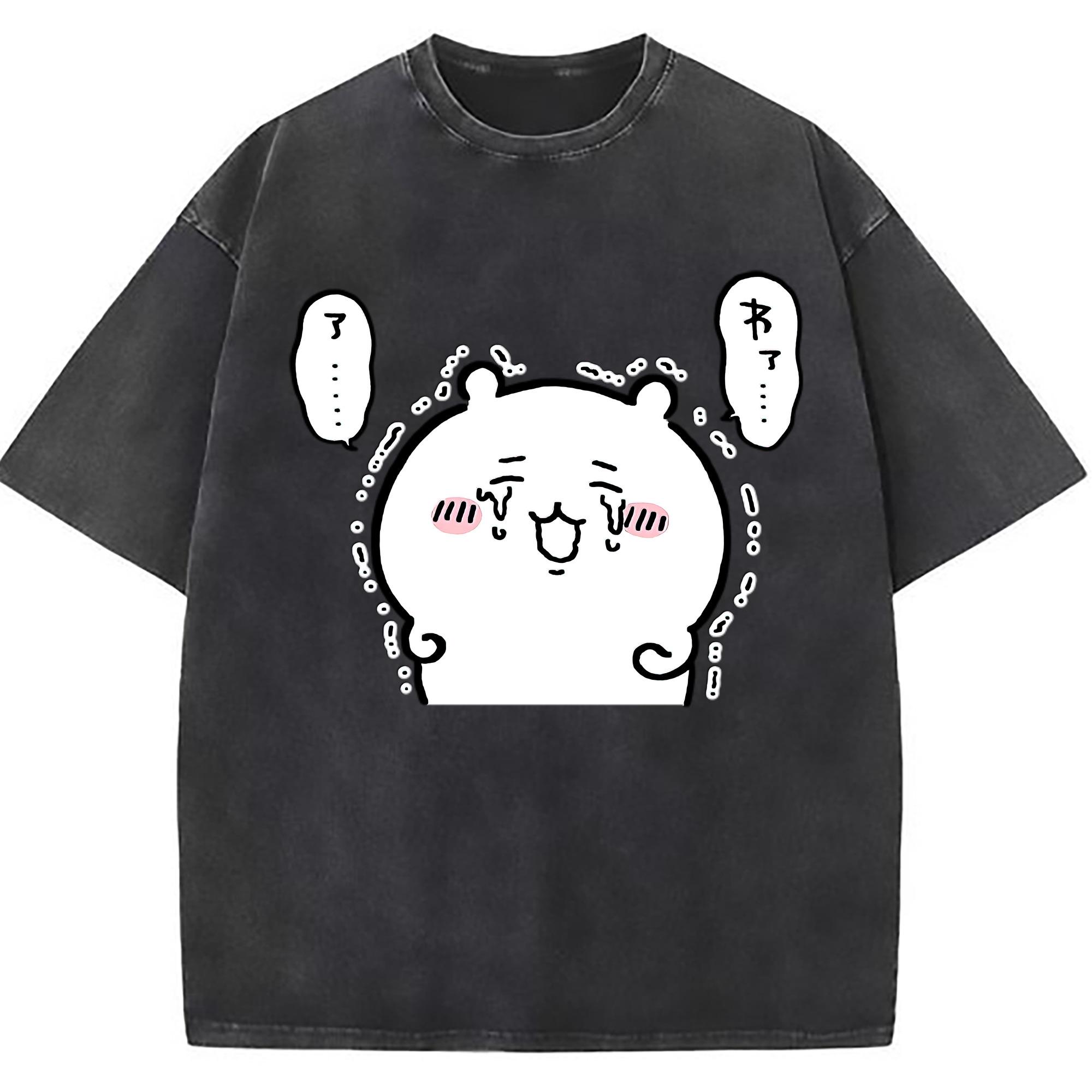 （画像用） ちいかわ ちいかわ Chii-kawa chiikawa 綿100% ヴィンテージ風 半袖Tシャツ（フロントプリント）
