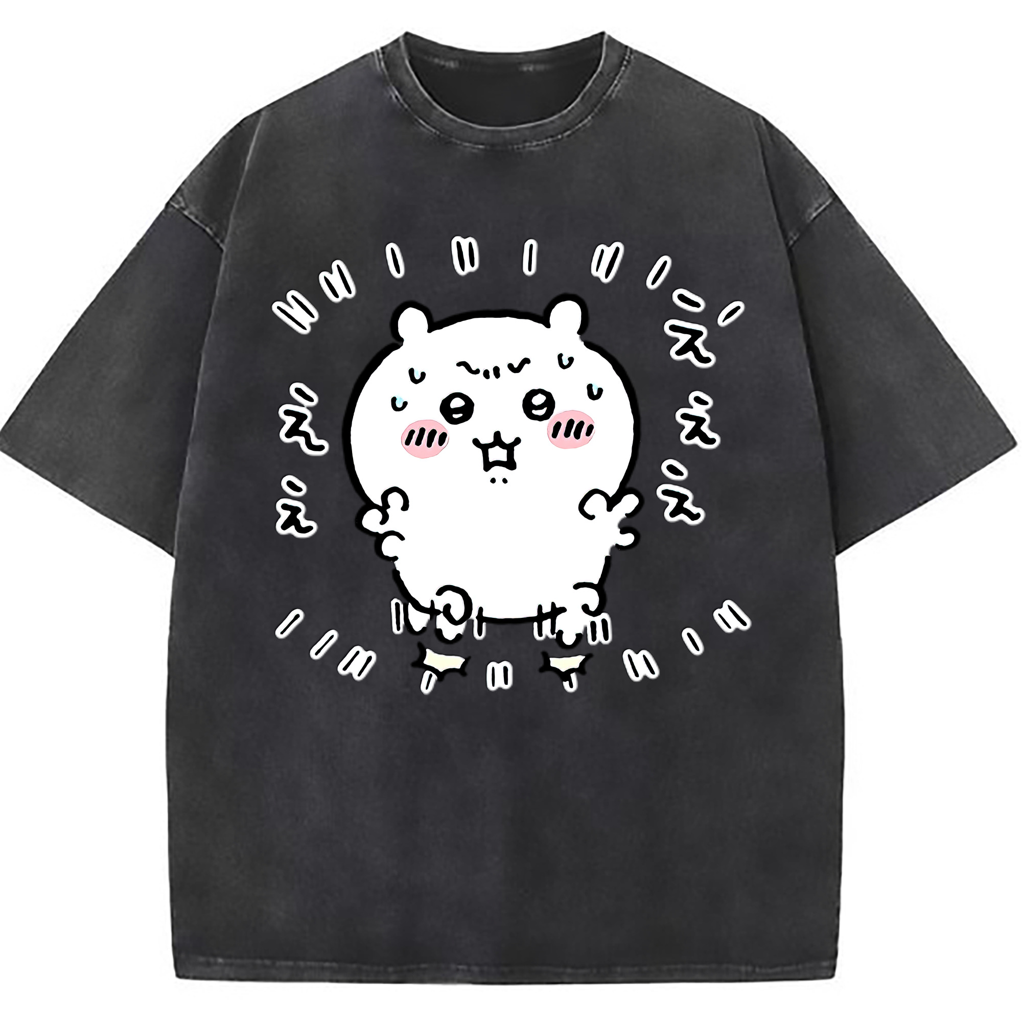 （画像用） ちいかわ ちいかわ Chii-kawa chiikawa 綿100% ヴィンテージ風 半袖Tシャツ（フロントプリント）