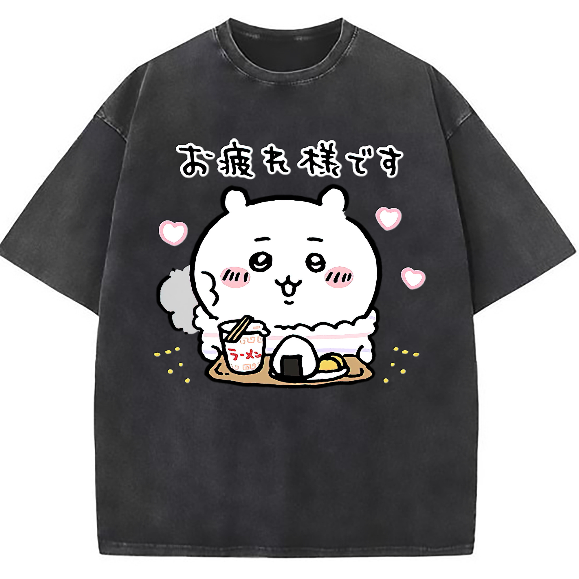 （画像用） ちいかわ ちいかわ Chii-kawa chiikawa 綿100% ヴィンテージ風 半袖Tシャツ（フロントプリント）