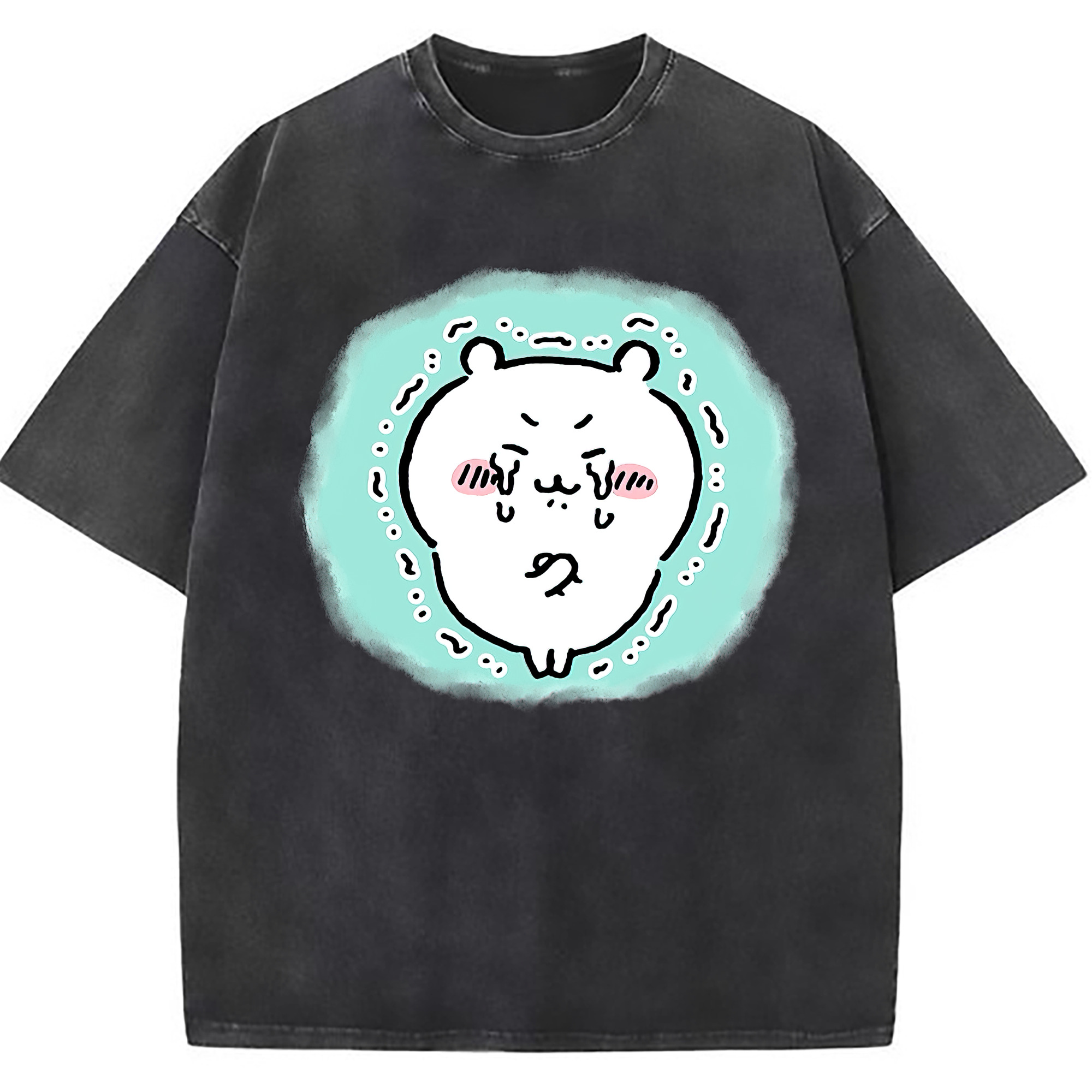 （画像用） ちいかわ ちいかわ Chii-kawa chiikawa 綿100% ヴィンテージ風 半袖Tシャツ（フロントプリント）