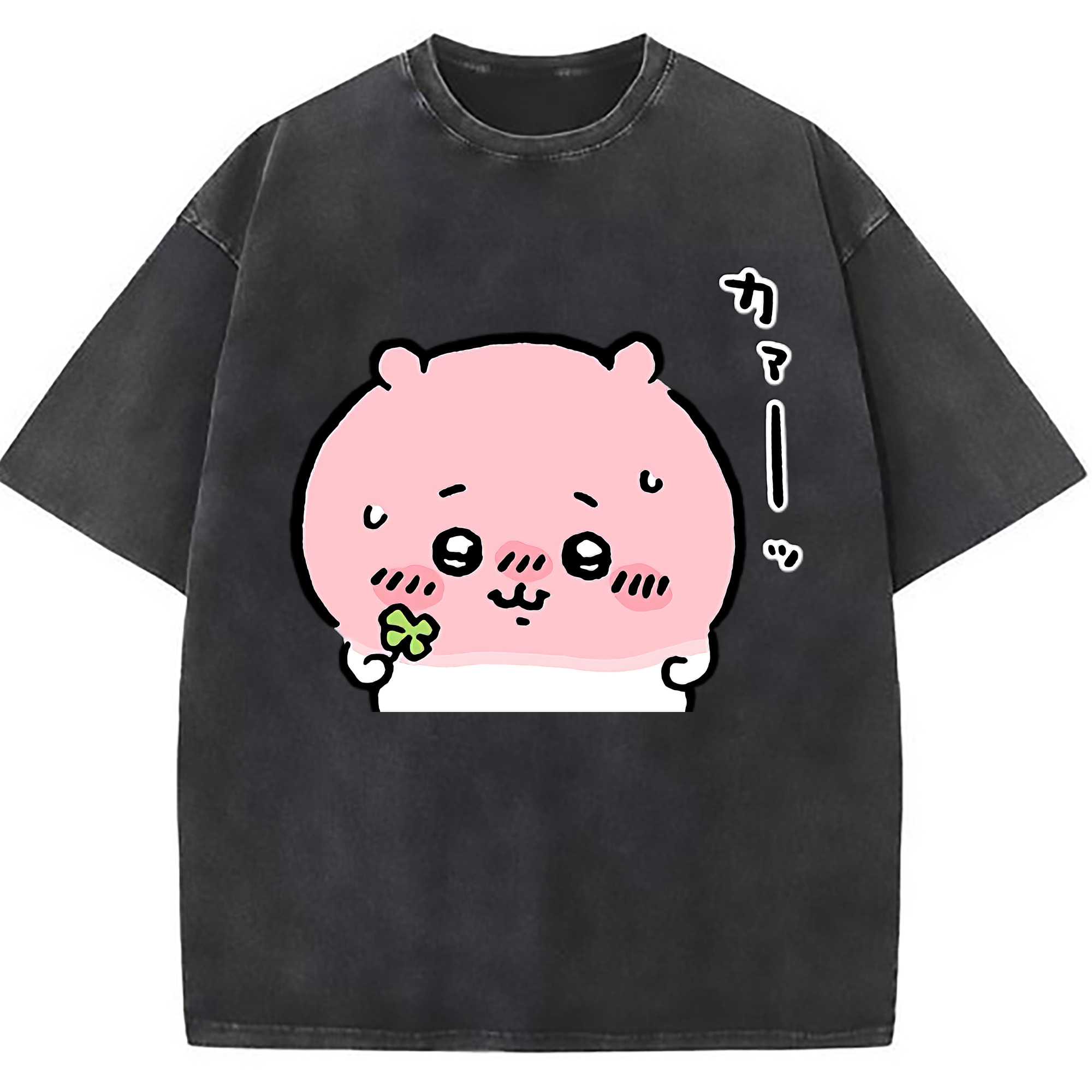 （画像用） ちいかわ ちいかわ Chii-kawa chiikawa 綿100% ヴィンテージ風 半袖Tシャツ（フロントプリント）