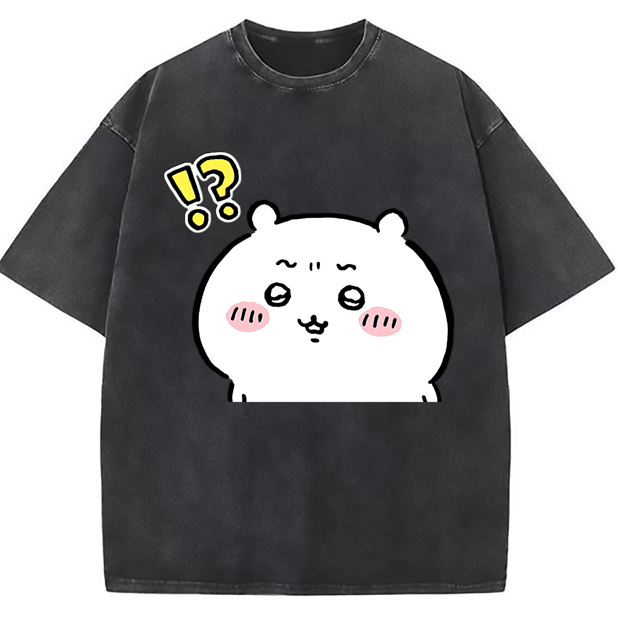（画像用） ちいかわ ちいかわ Chii-kawa chiikawa 綿100% ヴィンテージ風 半袖Tシャツ（フロントプリント）