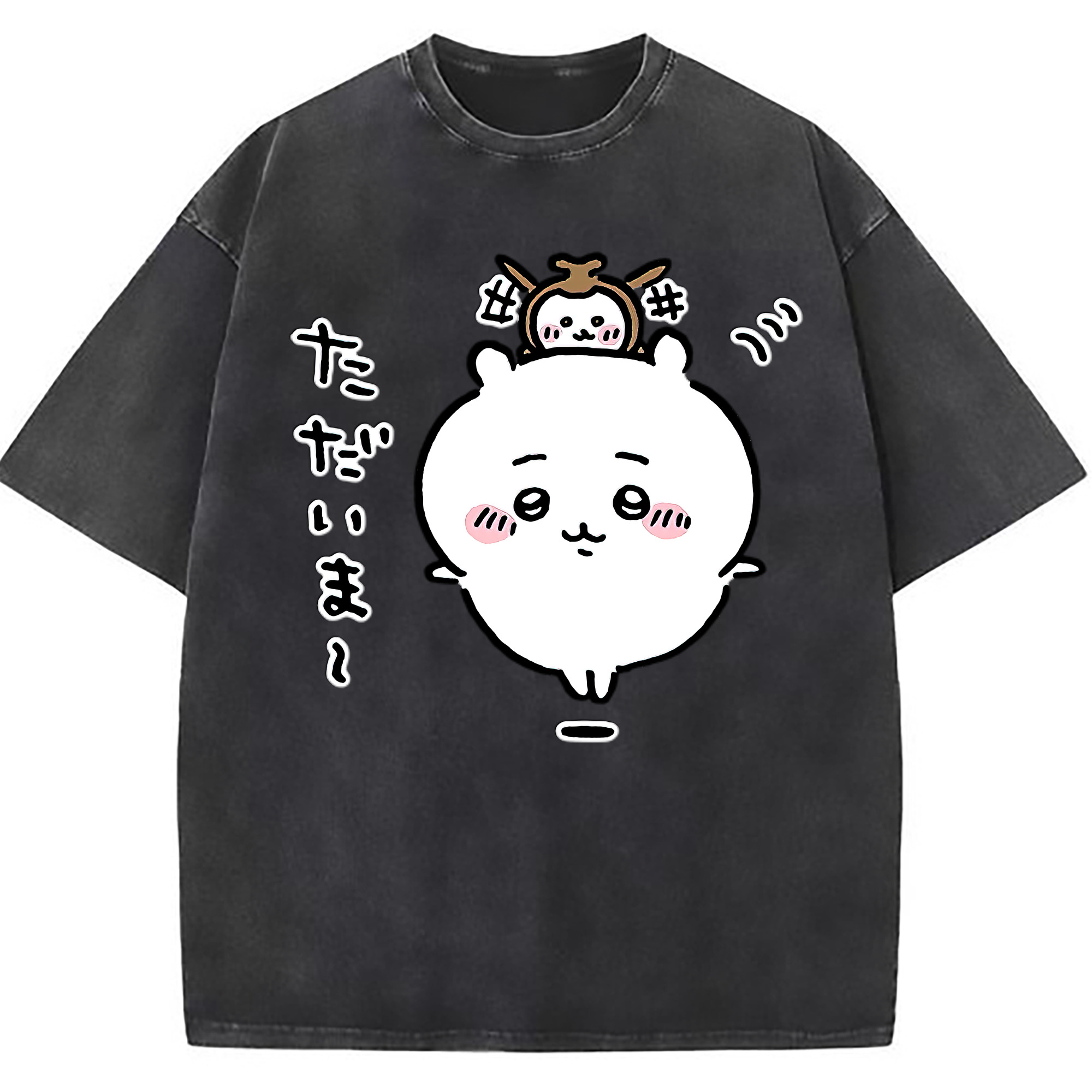 （画像用） ちいかわ ちいかわ Chii-kawa chiikawa 綿100% ヴィンテージ風 半袖Tシャツ（フロントプリント）