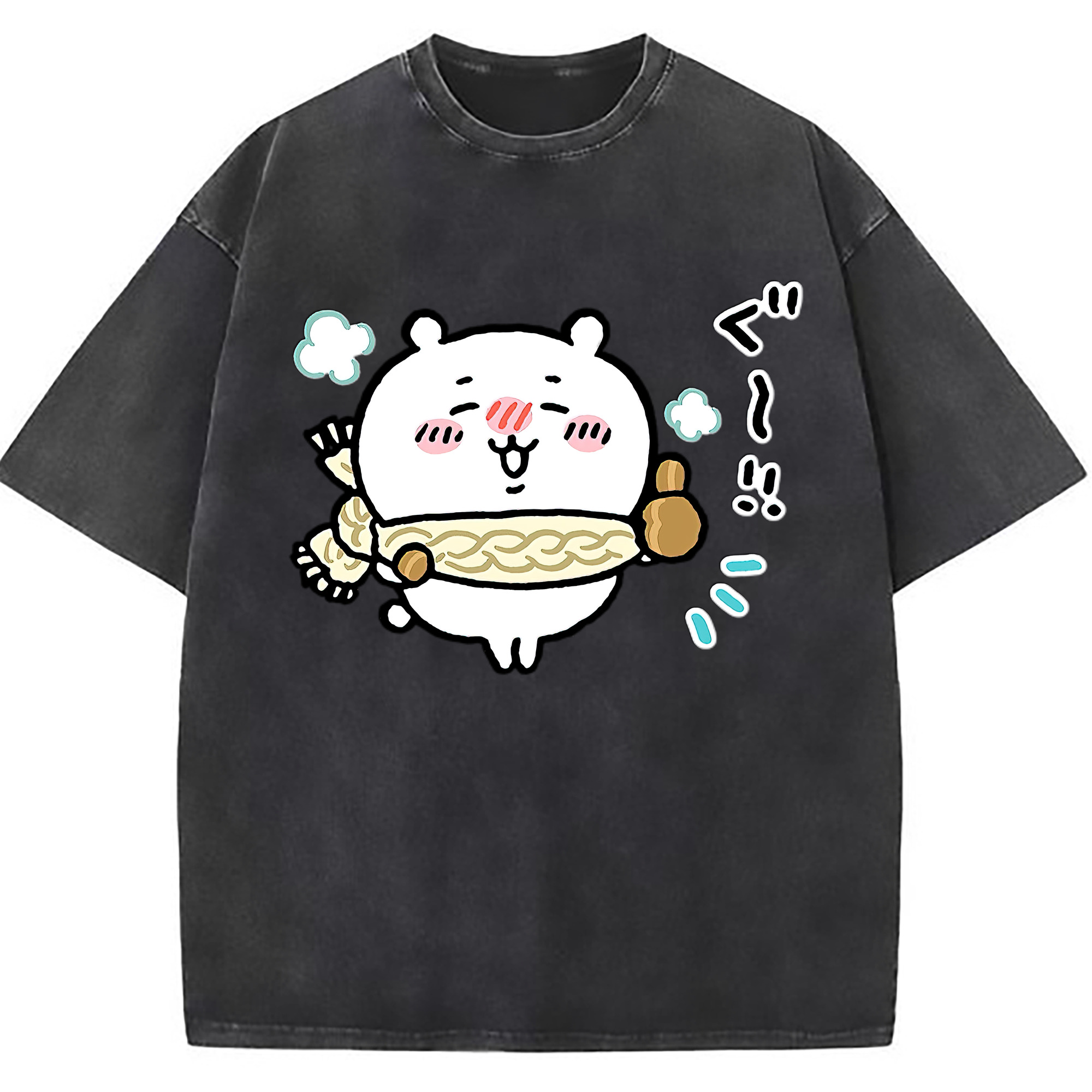 （画像用） ちいかわ ちいかわ Chii-kawa chiikawa 綿100% ヴィンテージ風 半袖Tシャツ（フロントプリント）