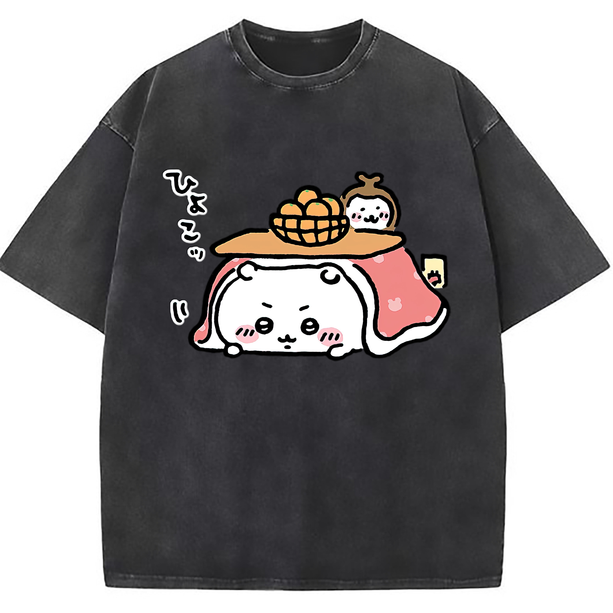 （画像用） ちいかわ ちいかわ Chii-kawa chiikawa 綿100% ヴィンテージ風 半袖Tシャツ（フロントプリント）