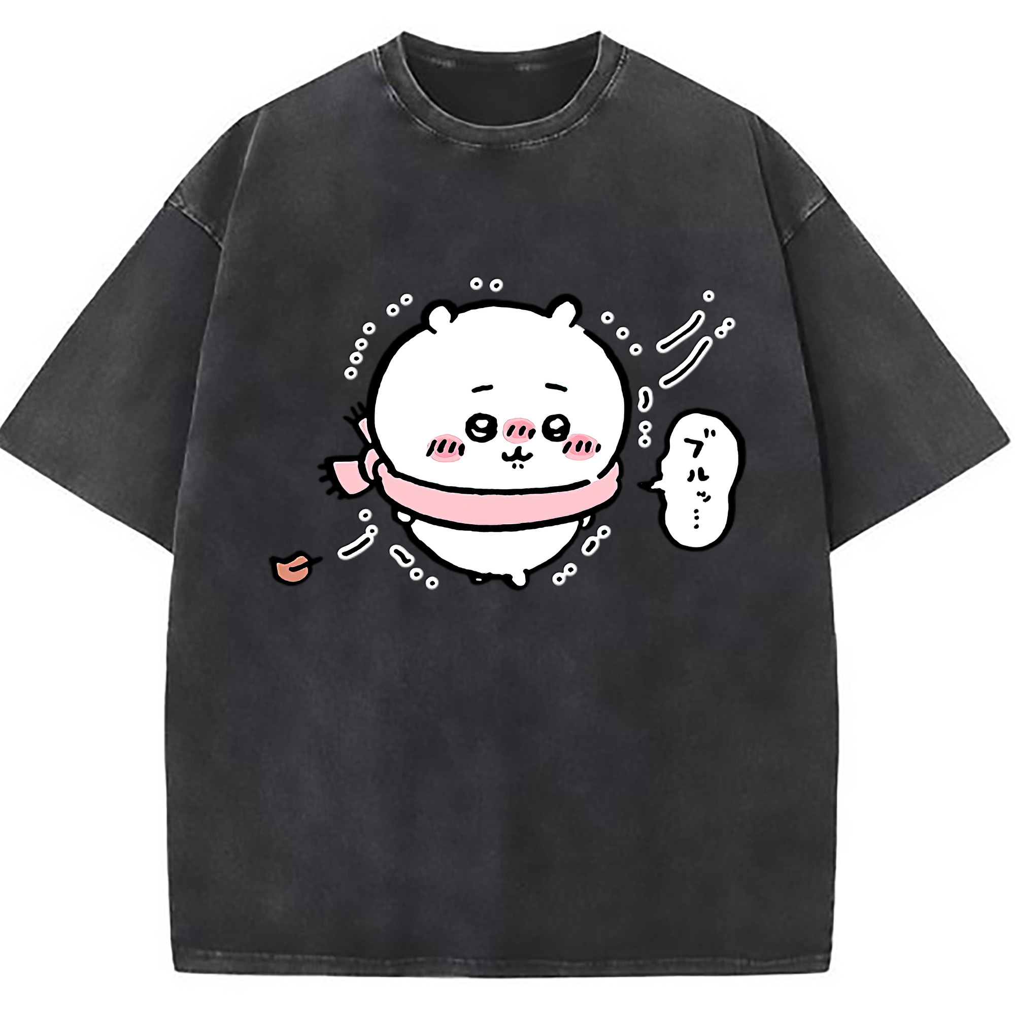 （画像用） ちいかわ ちいかわ Chii-kawa chiikawa 綿100% ヴィンテージ風 半袖Tシャツ（フロントプリント）