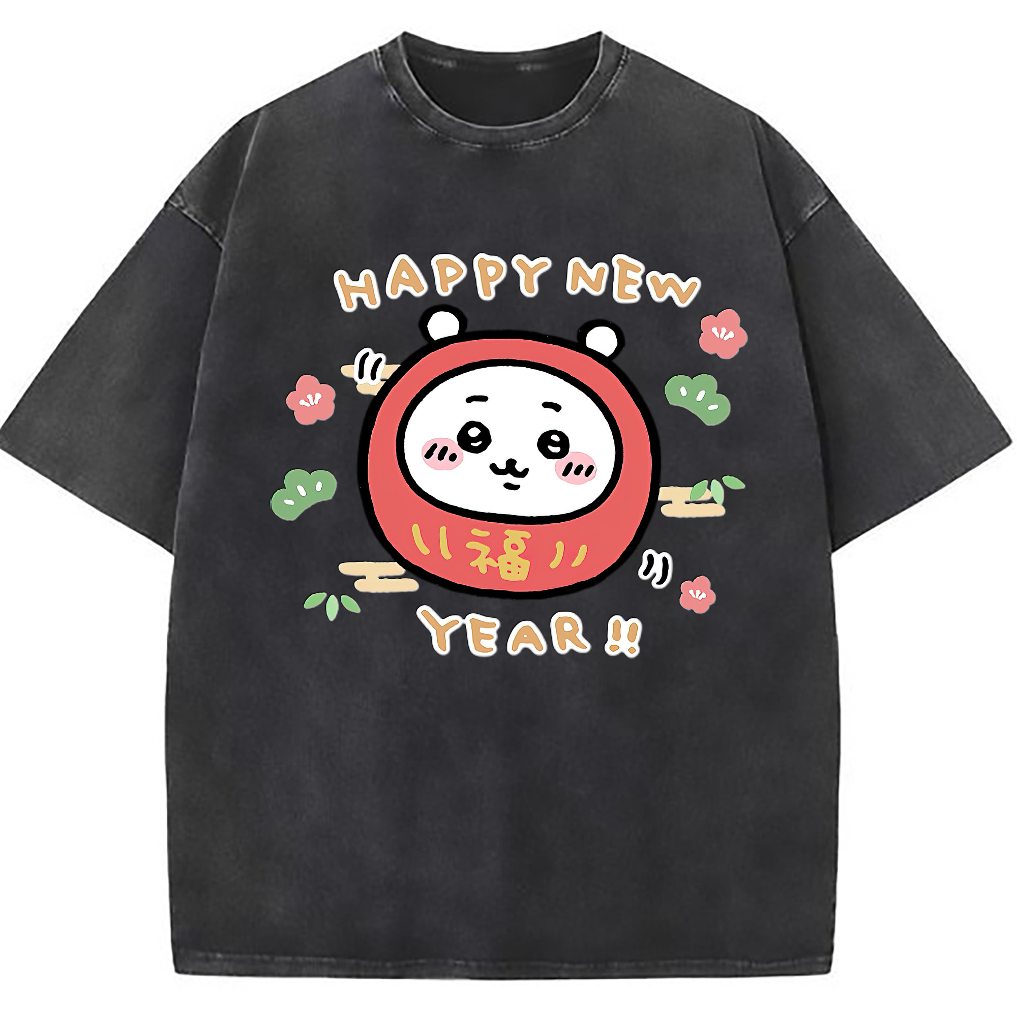 （画像用） ちいかわ ちいかわ Chii-kawa chiikawa 綿100% ヴィンテージ風 半袖Tシャツ（フロントプリント）