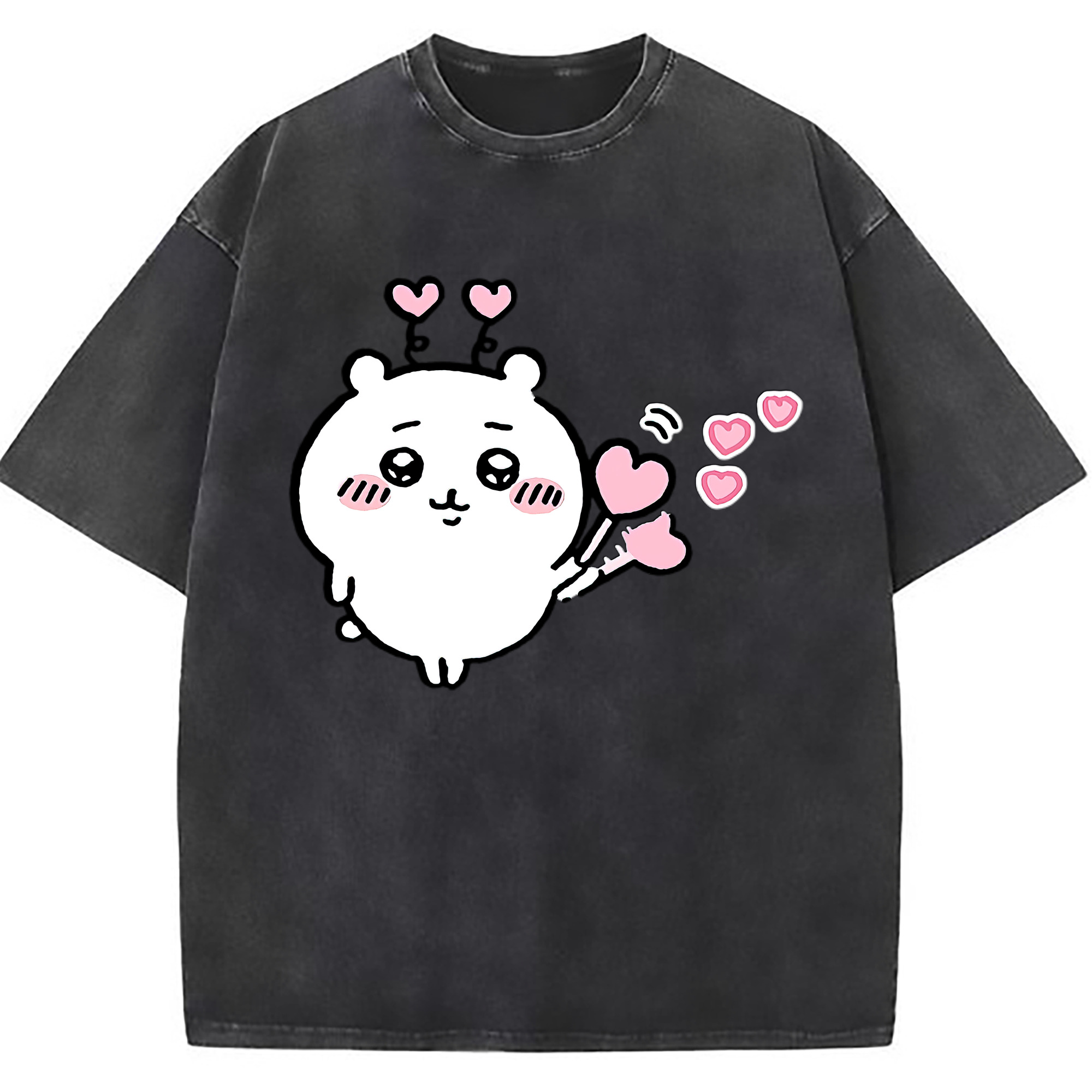 （画像用） ちいかわ ちいかわ Chii-kawa chiikawa 綿100% ヴィンテージ風 半袖Tシャツ（フロントプリント）