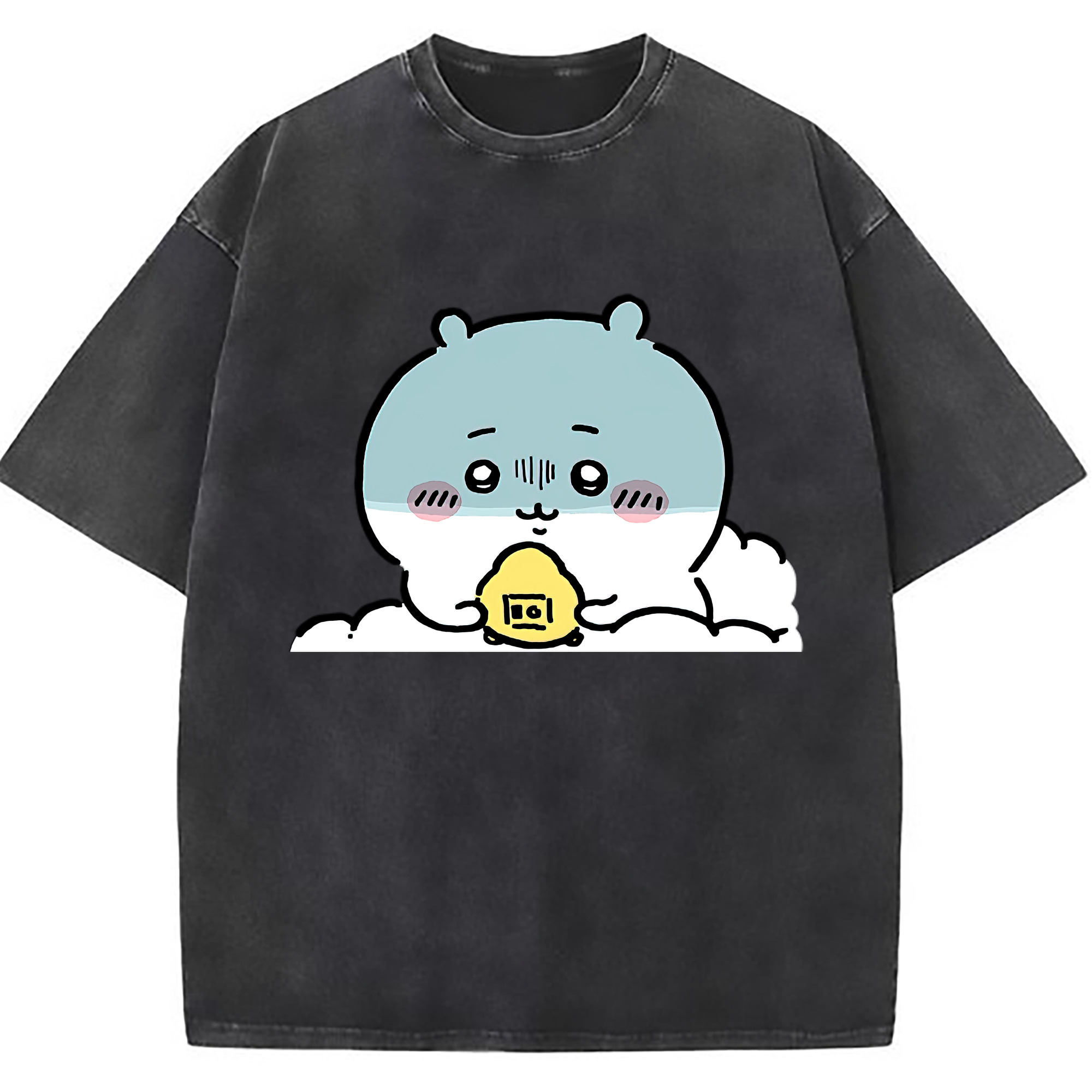 （画像用） ちいかわ ちいかわ Chii-kawa chiikawa 綿100% ヴィンテージ風 半袖Tシャツ（フロントプリント）