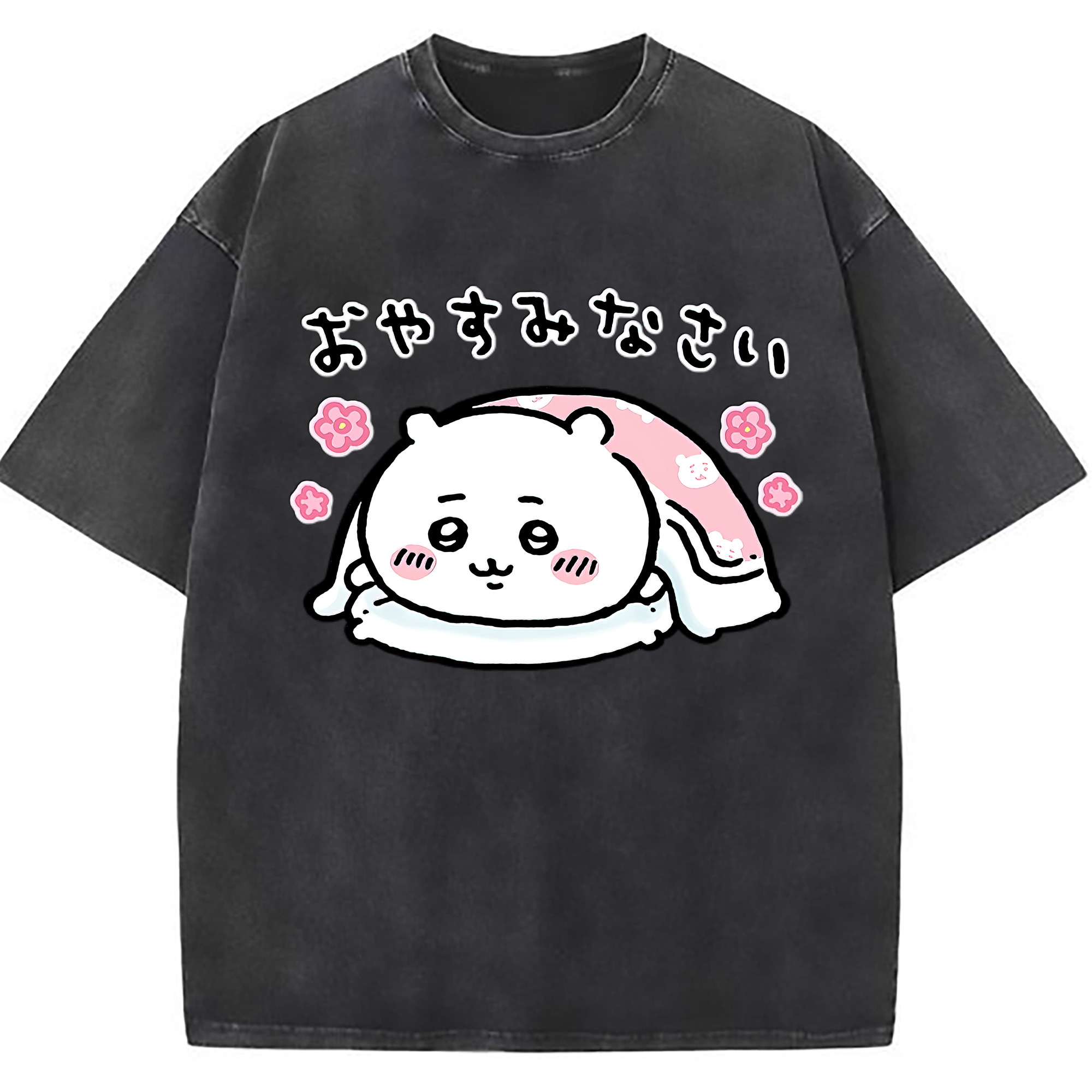 （画像用） ちいかわ ちいかわ Chii-kawa chiikawa 綿100% ヴィンテージ風 半袖Tシャツ（フロントプリント）