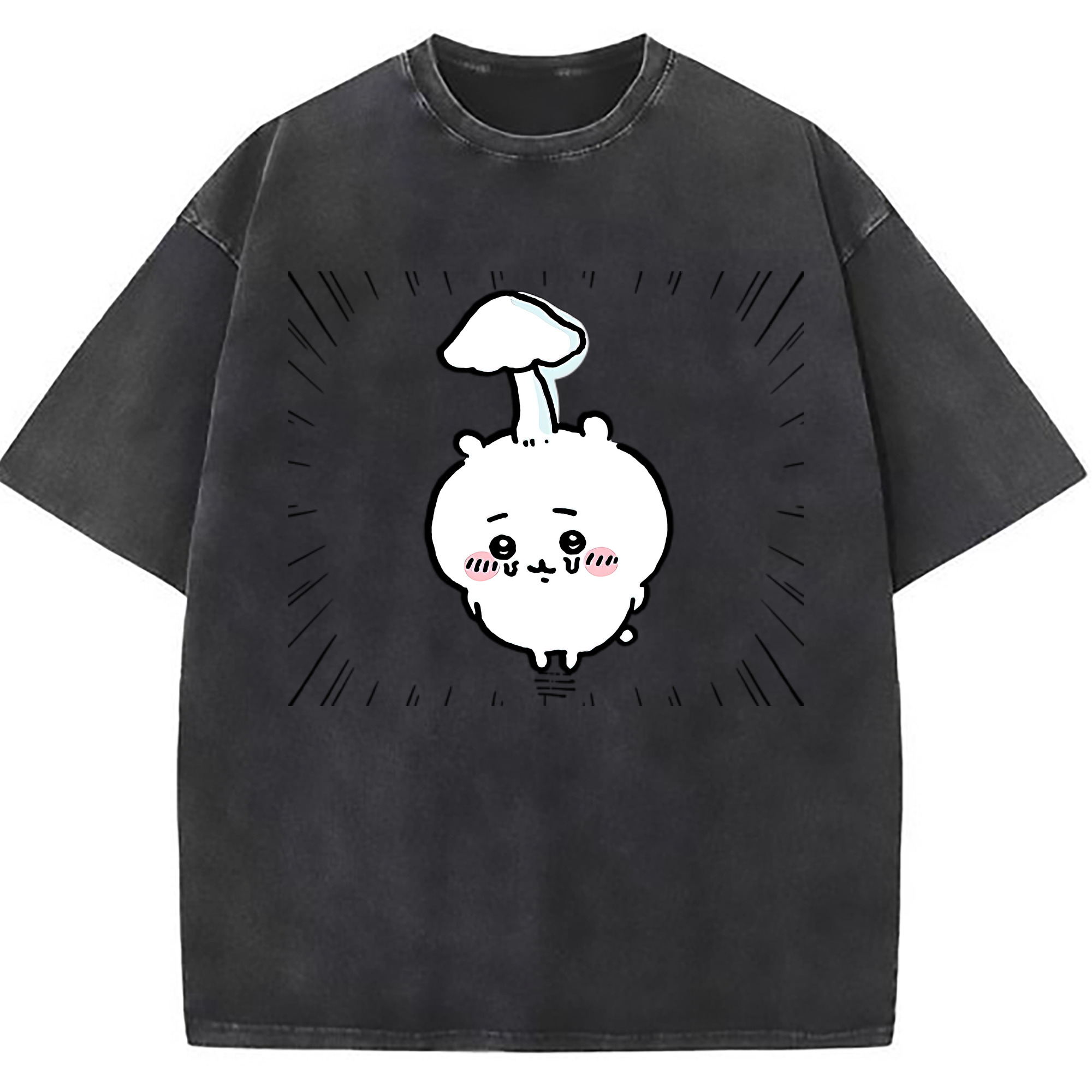 （画像用） ちいかわ ちいかわ Chii-kawa chiikawa 綿100% ヴィンテージ風 半袖Tシャツ（フロントプリント）