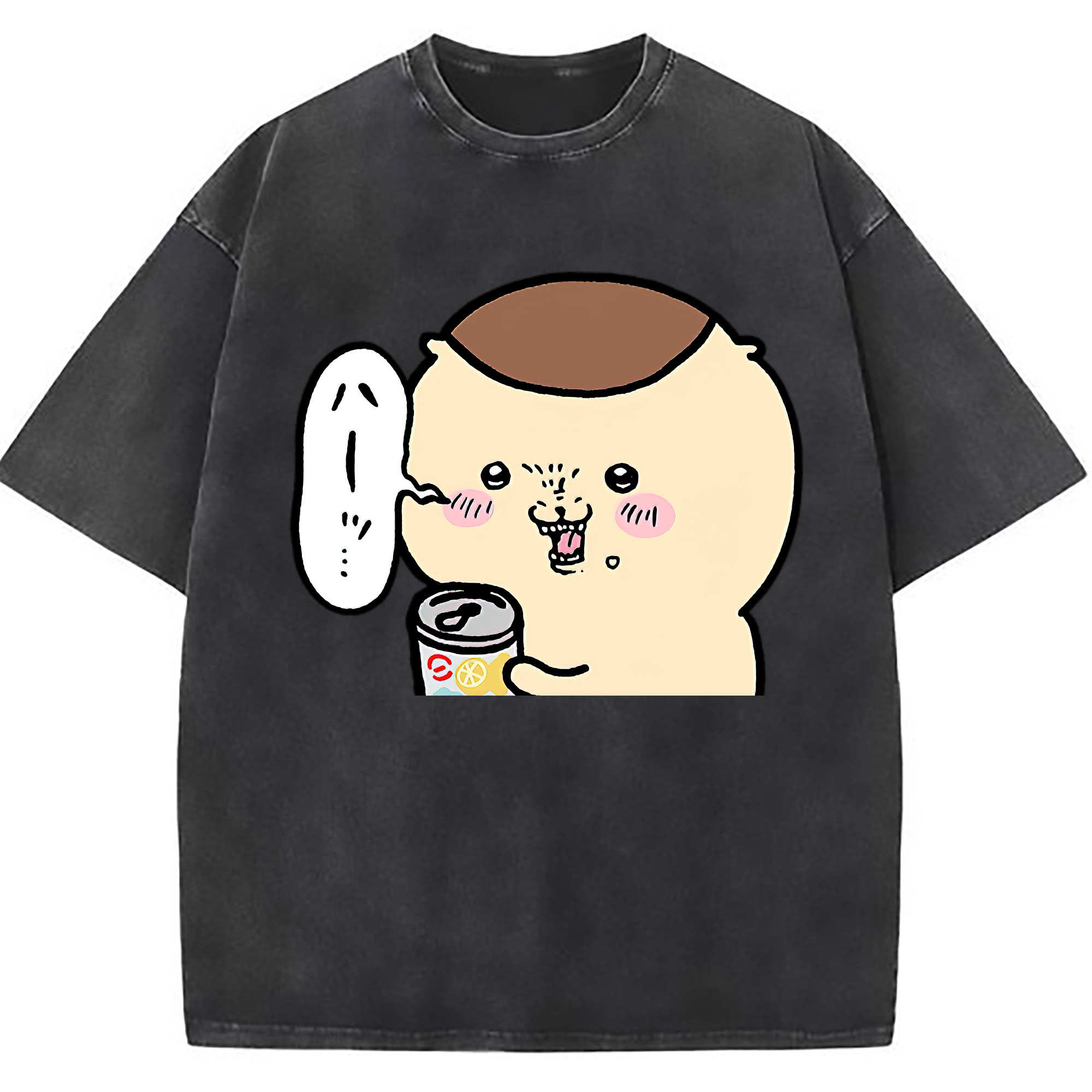 （画像用） ちいかわ くりまんじゅう Chii-kawa kuri manjū 綿100% ヴィンテージ風 半袖Tシャツ（フロントプリント）