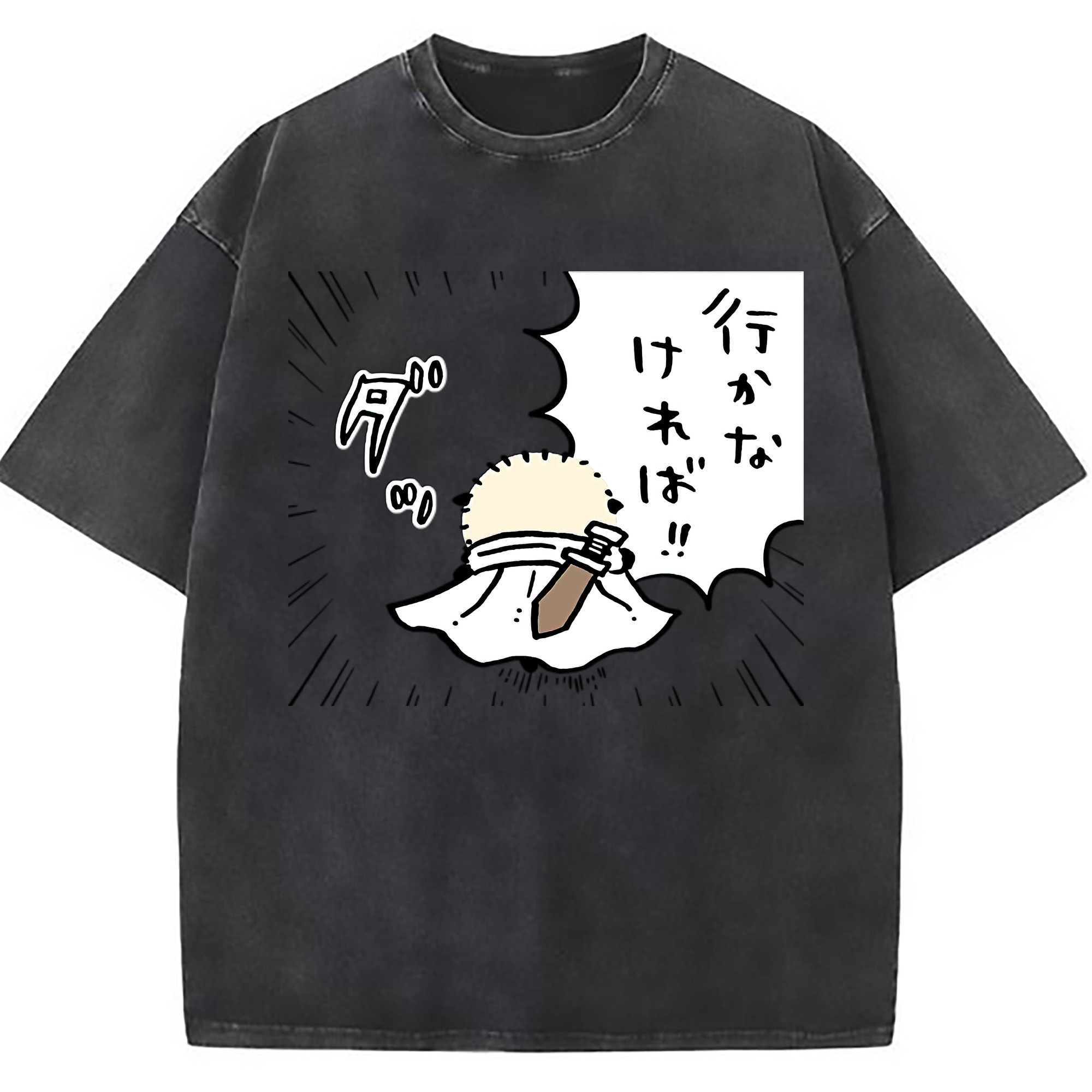 （画像用） ちいかわ ラッコ Chii-kawa Sea otter 綿100% ヴィンテージ風 半袖Tシャツ（フロントプリント）