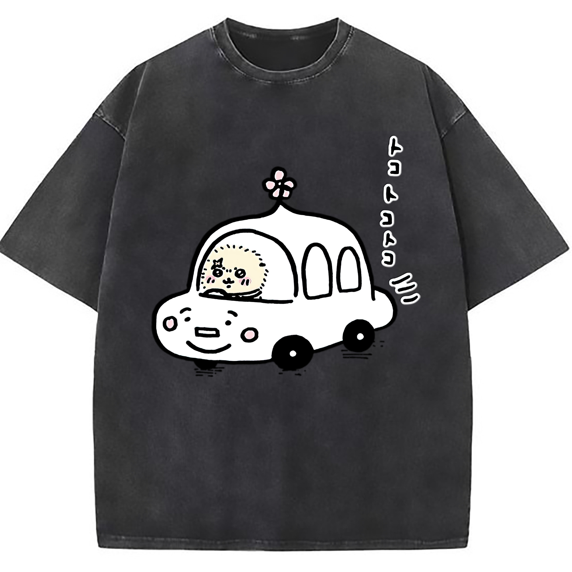 （画像用） ちいかわ ラッコ Chii-kawa Sea otter 綿100% ヴィンテージ風 半袖Tシャツ（フロントプリント）