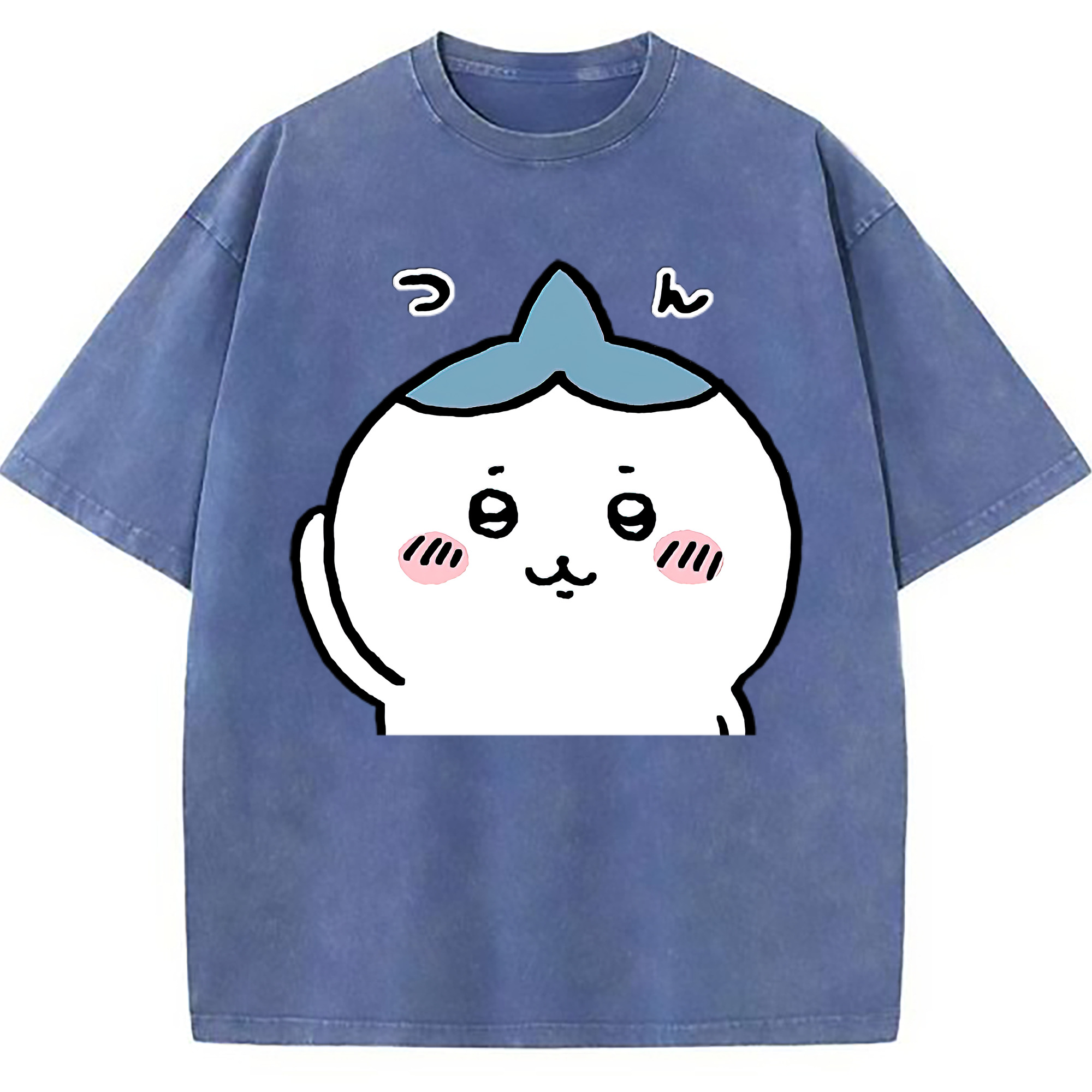 （画像用） ちいかわ ハチワレ Chii-kawa hachiware 綿100% ヴィンテージ風 半袖Tシャツ（フロントプリント）
