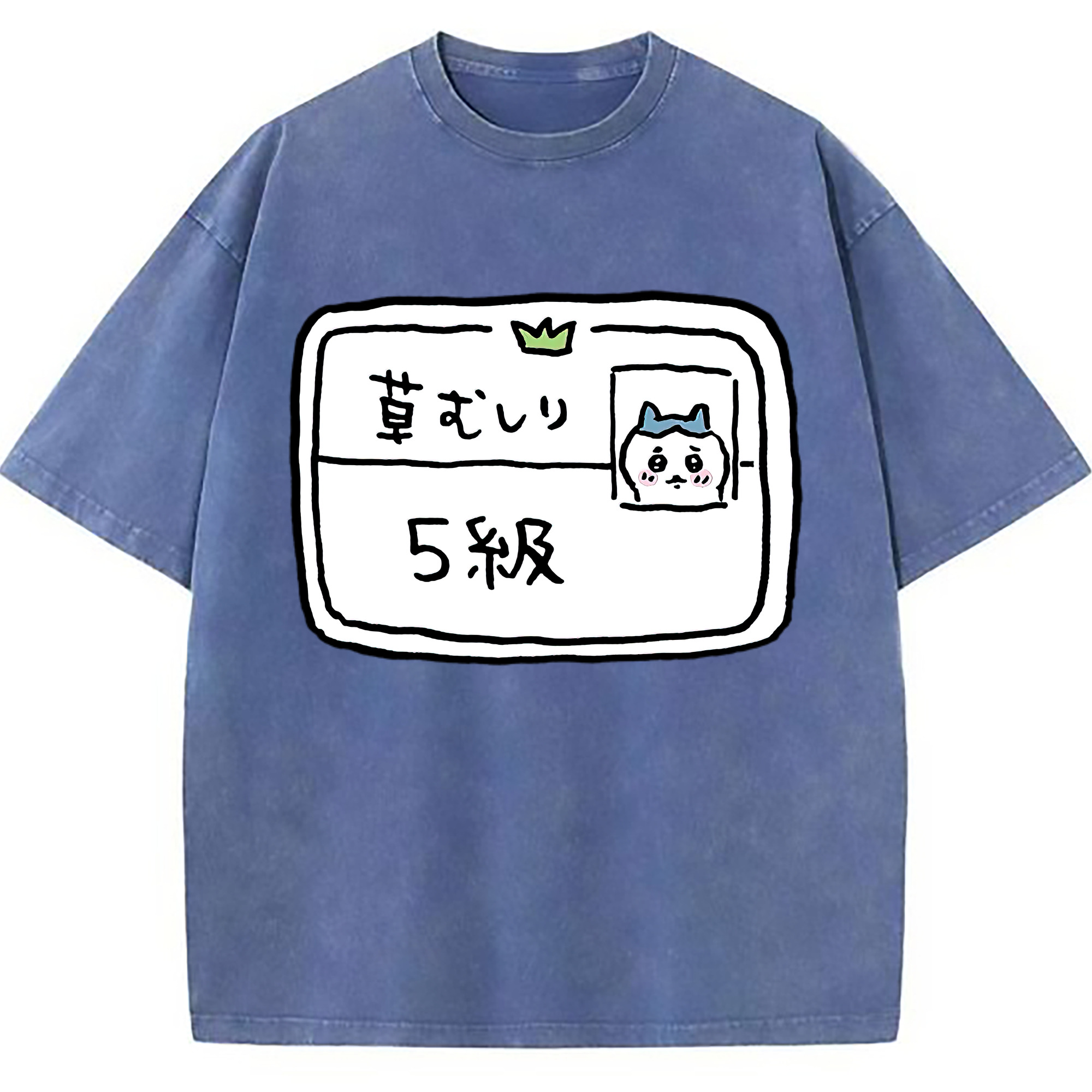 （画像用） ちいかわ ハチワレ Chii-kawa hachiware 綿100% ヴィンテージ風 半袖Tシャツ（フロントプリント）