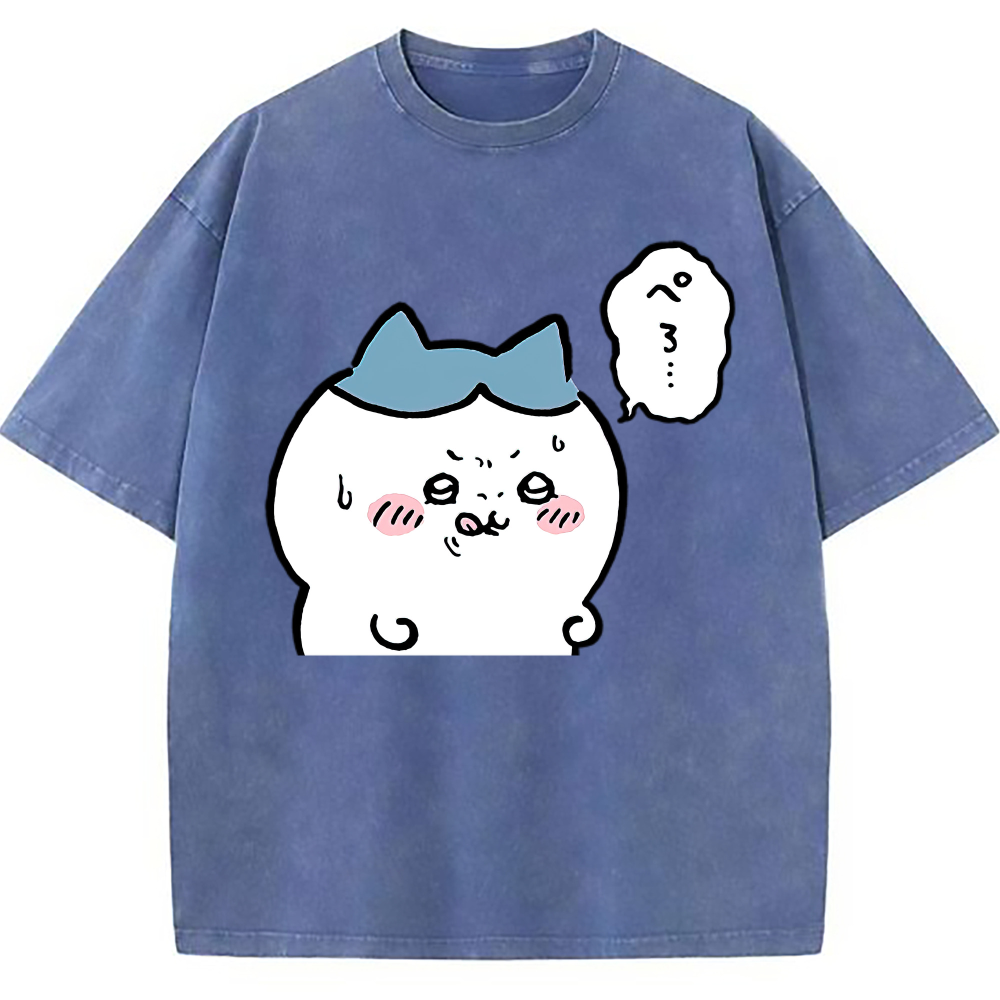 （画像用） ちいかわ ハチワレ Chii-kawa hachiware 綿100% ヴィンテージ風 半袖Tシャツ（フロントプリント）