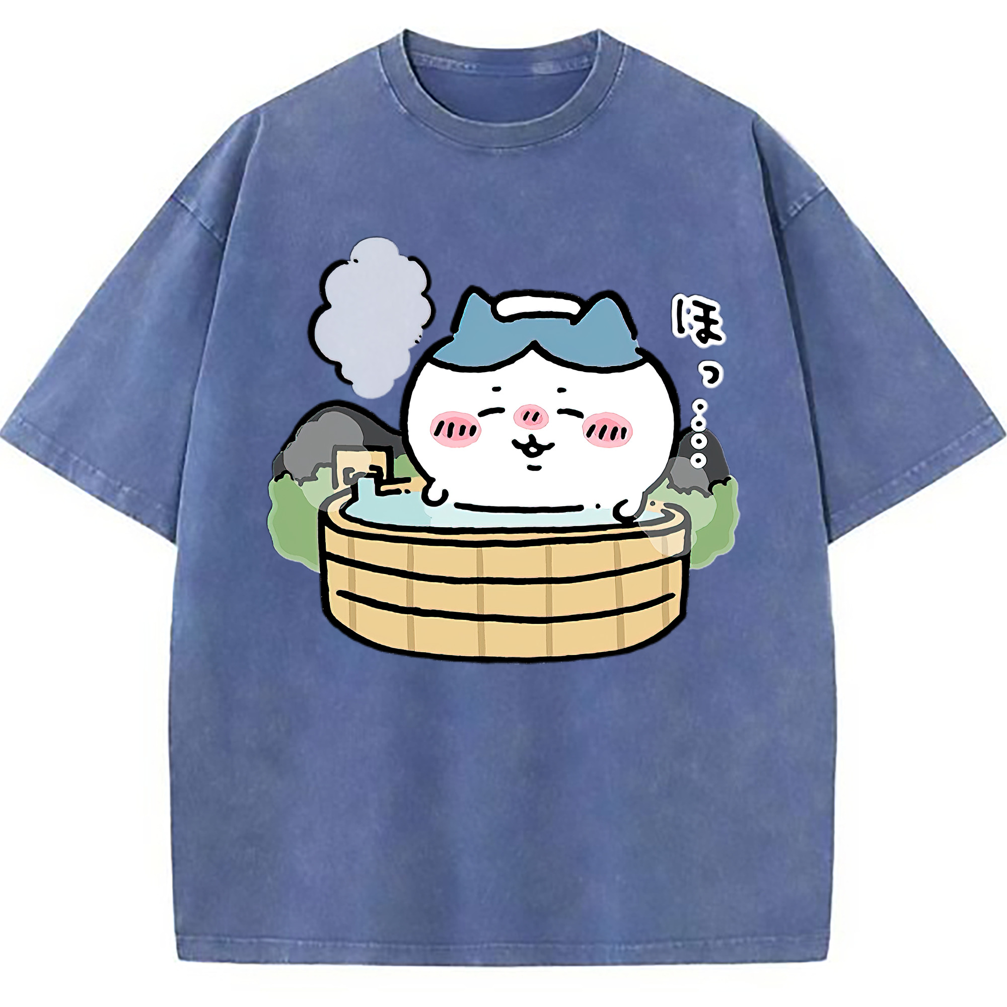 （画像用） ちいかわ ハチワレ Chii-kawa hachiware 綿100% ヴィンテージ風 半袖Tシャツ（フロントプリント）