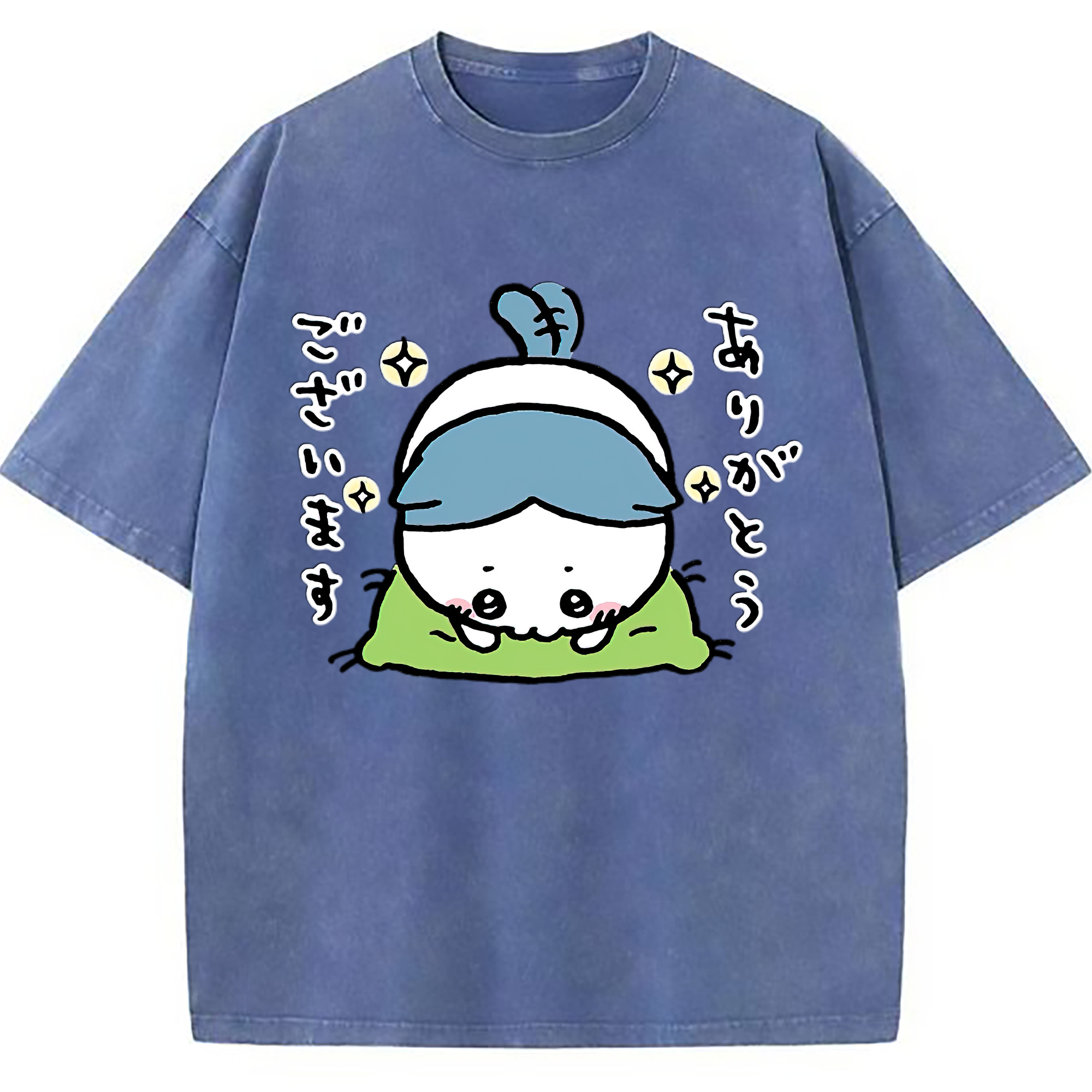（画像用） ちいかわ ハチワレ Chii-kawa hachiware 綿100% ヴィンテージ風 半袖Tシャツ（フロントプリント）