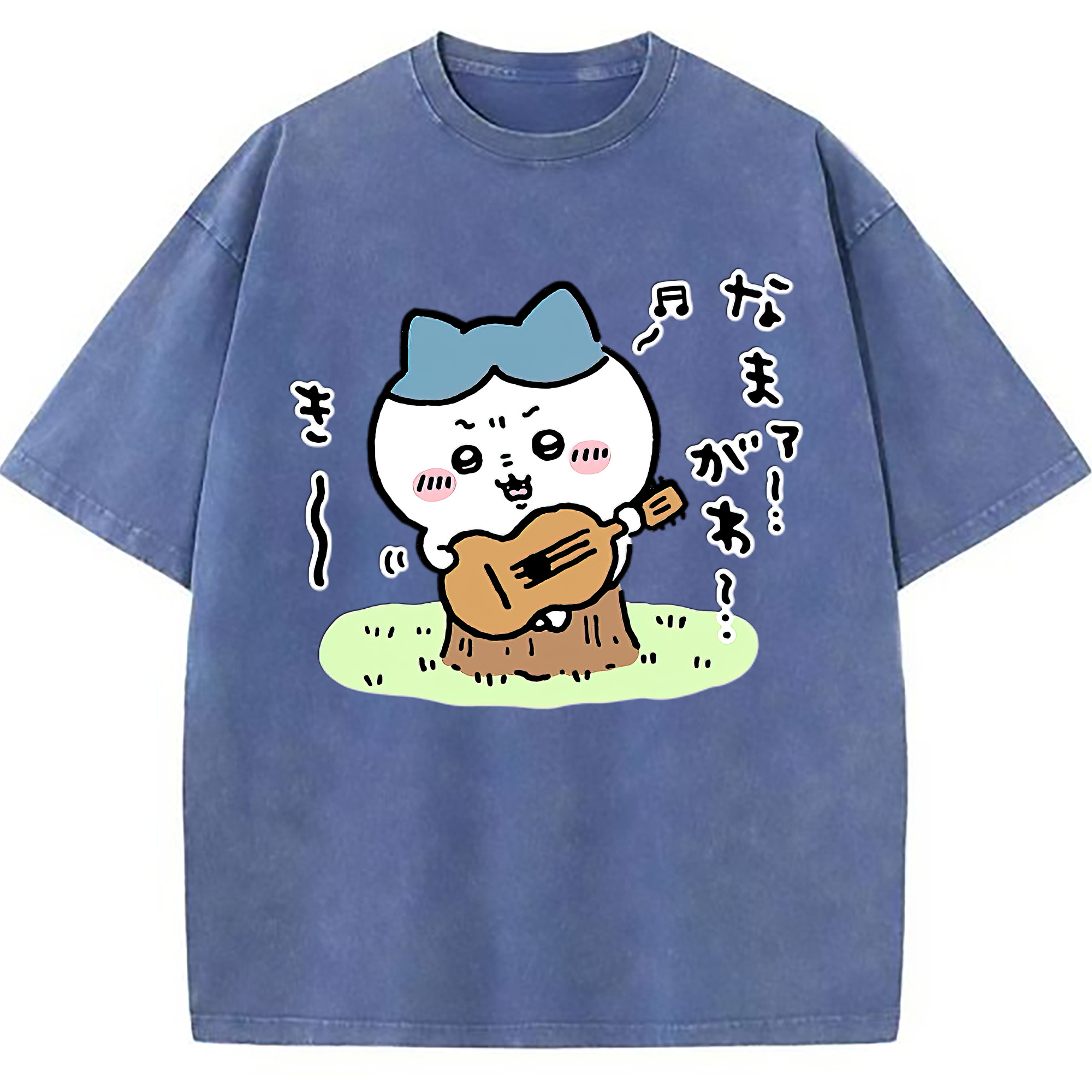 （画像用） ちいかわ ハチワレ Chii-kawa hachiware 綿100% ヴィンテージ風 半袖Tシャツ（フロントプリント）
