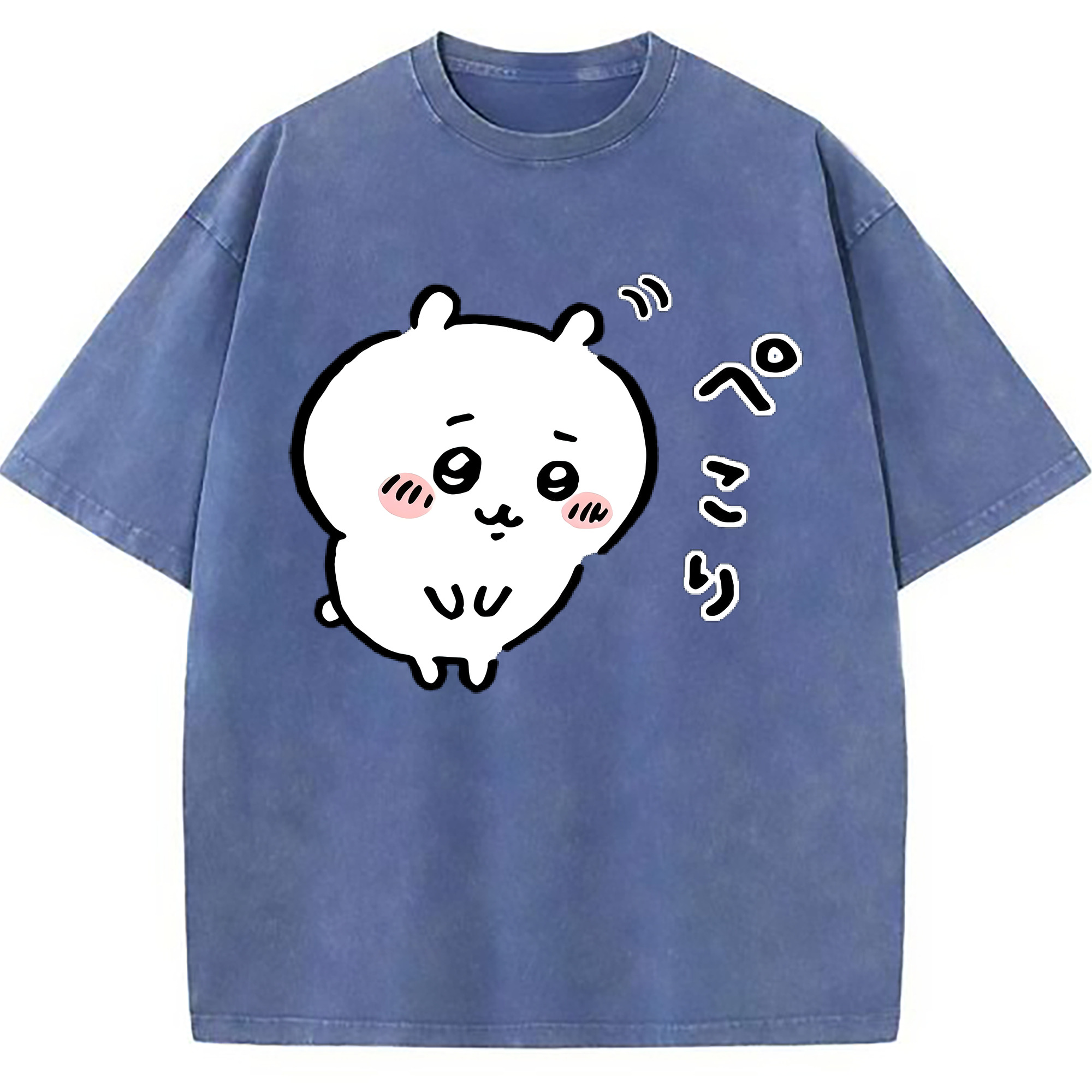 （画像用） ちいかわ ちいかわ Chii-kawa chiikawa 綿100% ヴィンテージ風 半袖Tシャツ（フロントプリント）