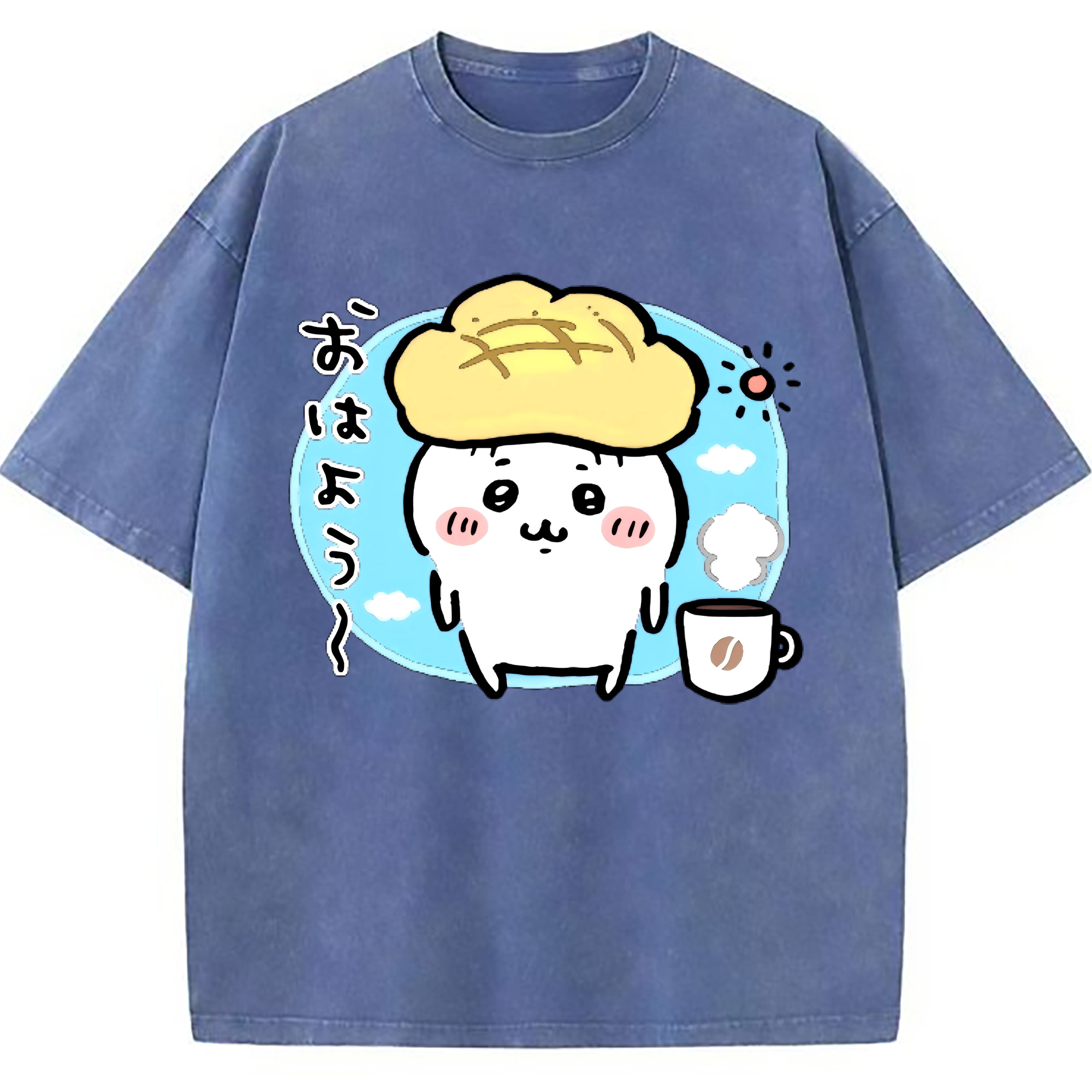 （画像用） ちいかわ ちいかわ Chii-kawa chiikawa 綿100% ヴィンテージ風 半袖Tシャツ（フロントプリント）