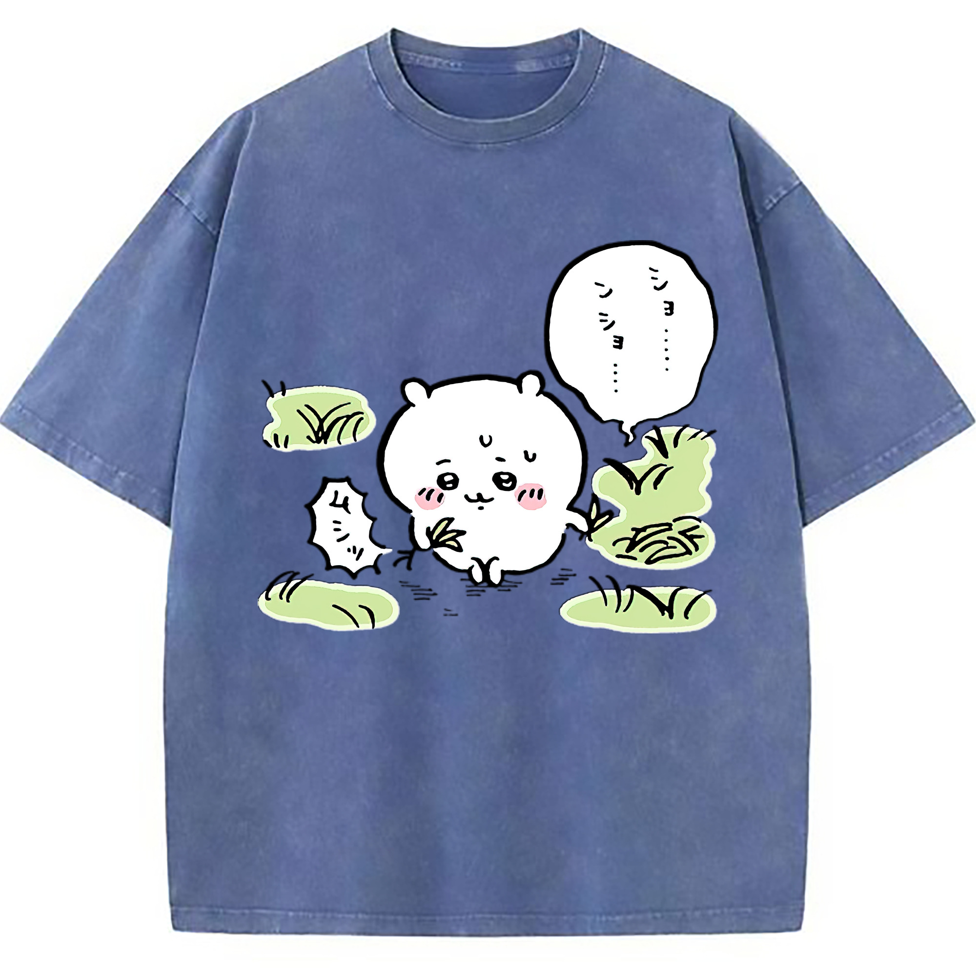 （画像用） ちいかわ ちいかわ Chii-kawa chiikawa 綿100% ヴィンテージ風 半袖Tシャツ（フロントプリント）