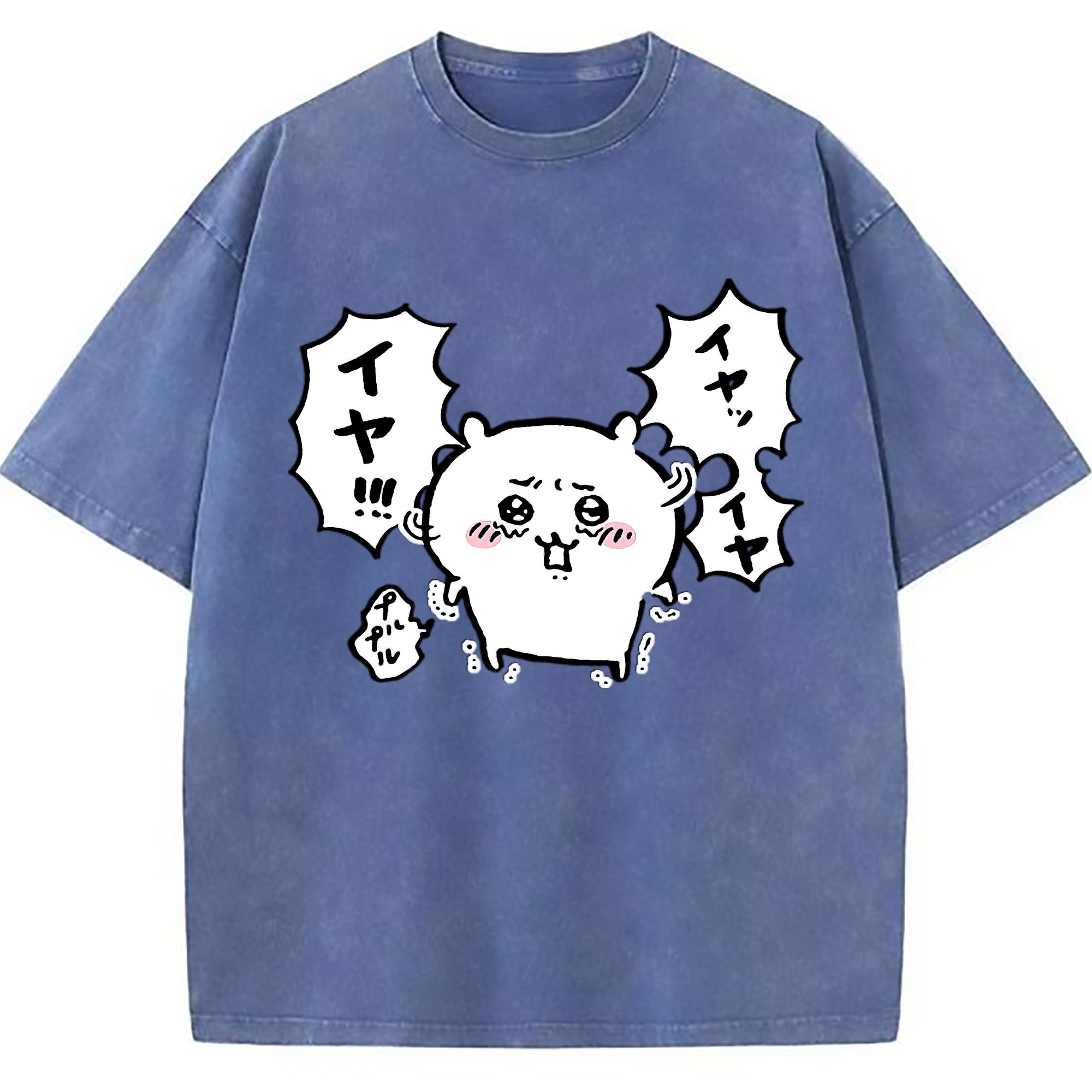 （画像用） ちいかわ ちいかわ Chii-kawa chiikawa 綿100% ヴィンテージ風 半袖Tシャツ（フロントプリント）