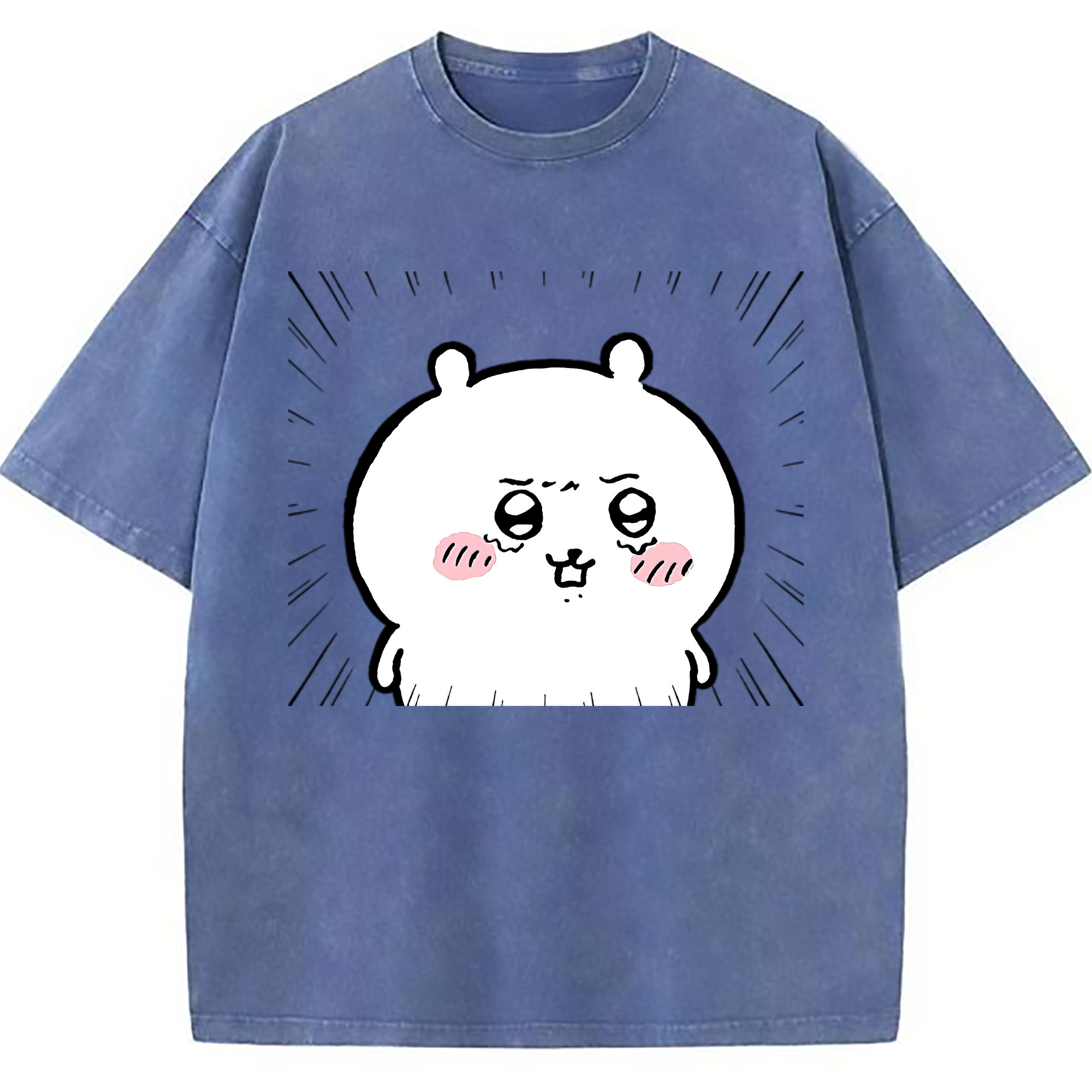 （画像用） ちいかわ ちいかわ Chii-kawa chiikawa 綿100% ヴィンテージ風 半袖Tシャツ（フロントプリント）