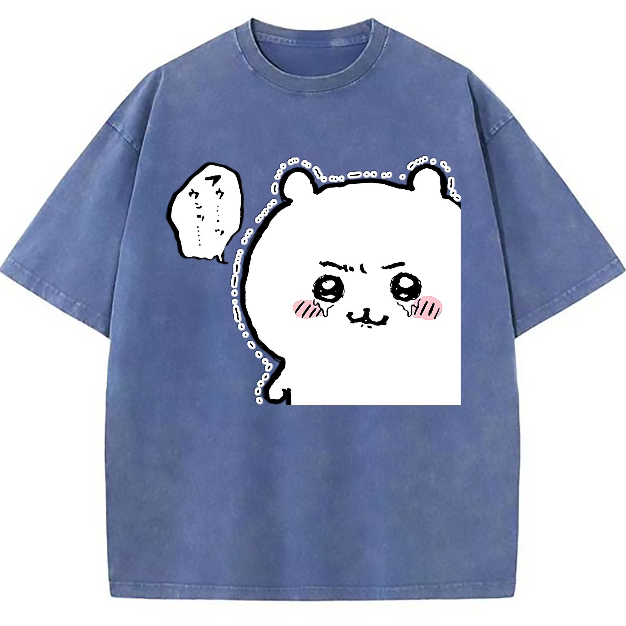 （画像用） ちいかわ ちいかわ Chii-kawa chiikawa 綿100% ヴィンテージ風 半袖Tシャツ（フロントプリント）