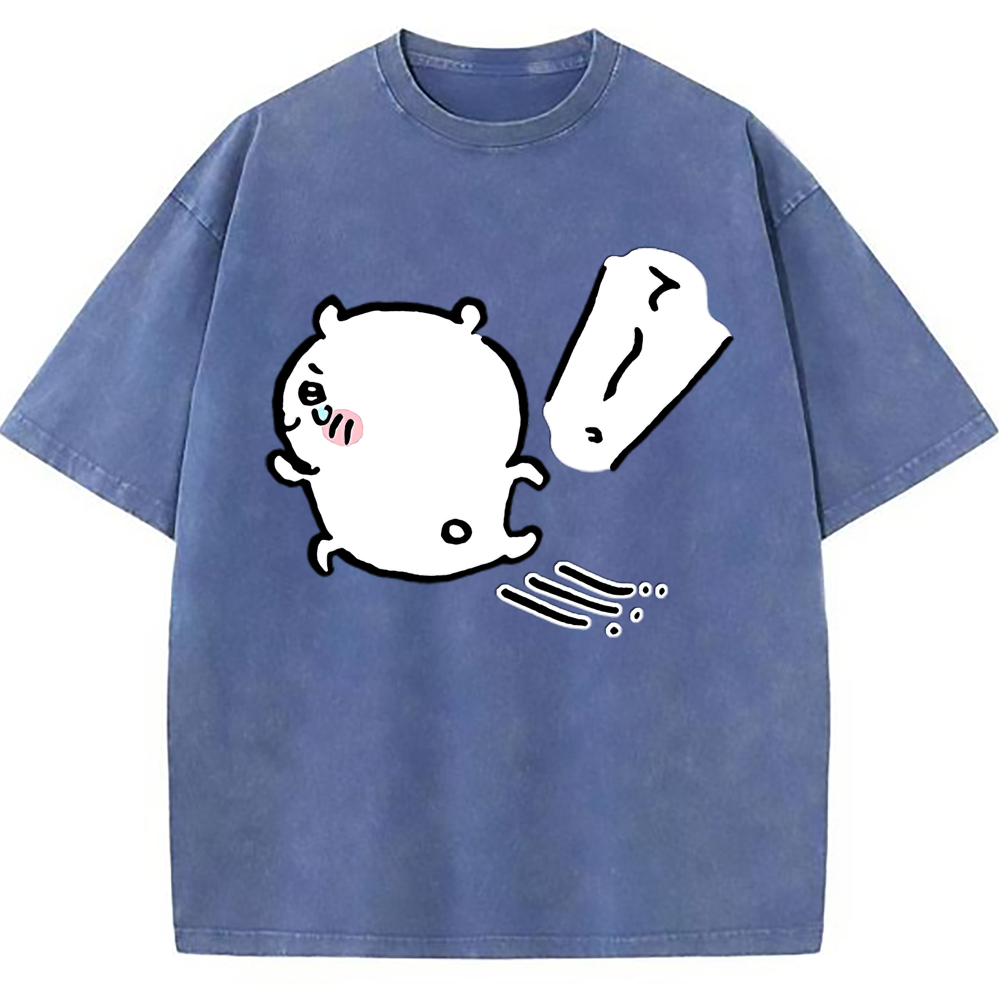 （画像用） ちいかわ ちいかわ Chii-kawa chiikawa 綿100% ヴィンテージ風 半袖Tシャツ（フロントプリント）