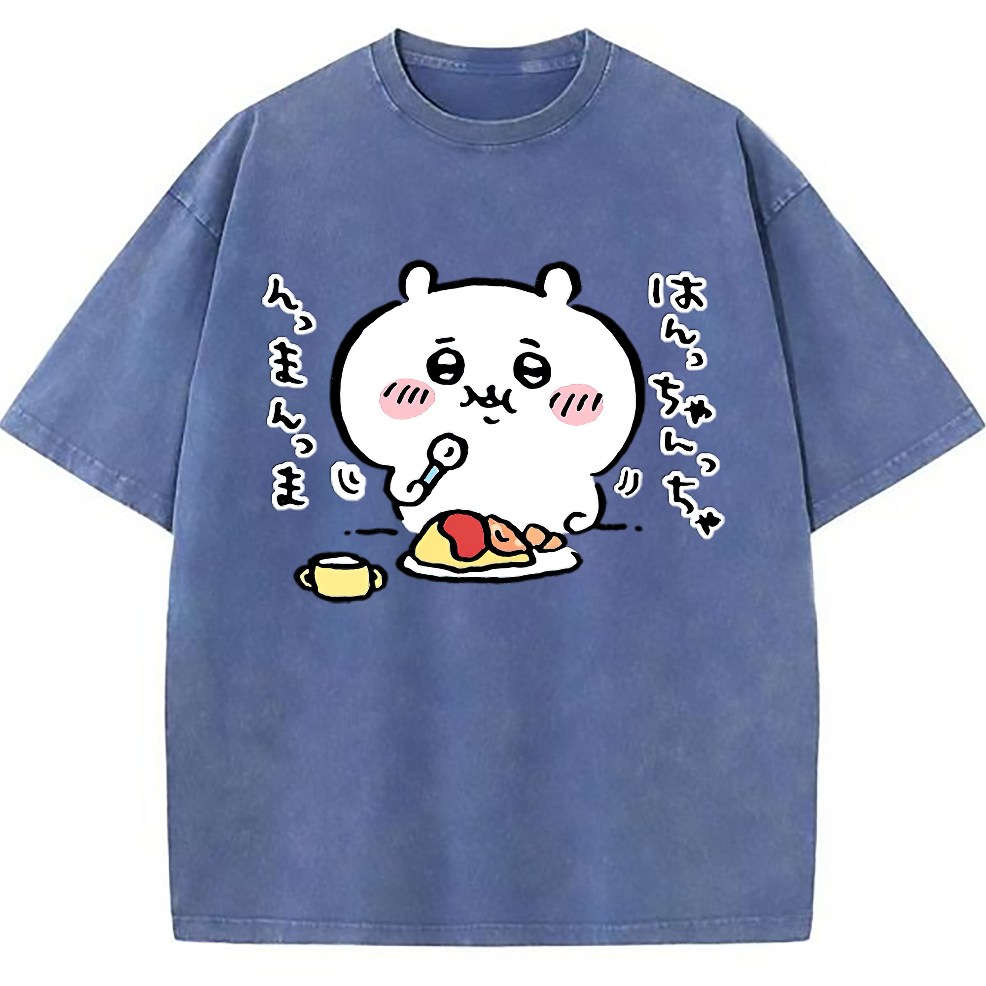 （画像用） ちいかわ ちいかわ Chii-kawa chiikawa 綿100% ヴィンテージ風 半袖Tシャツ（フロントプリント）