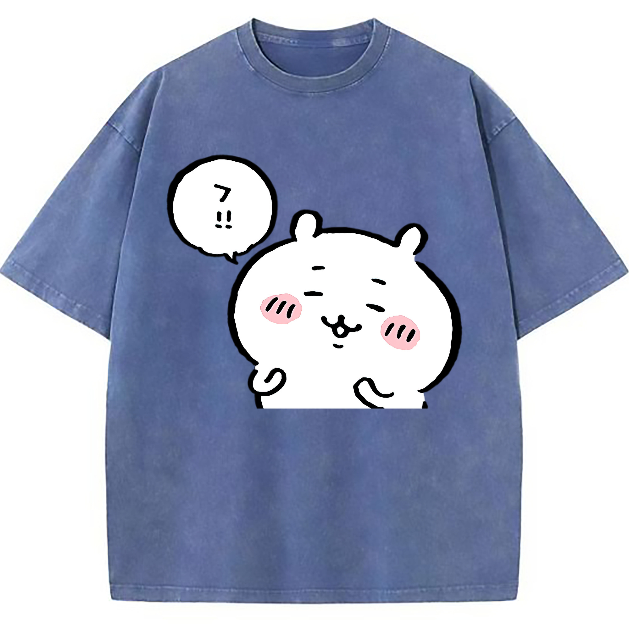 （画像用） ちいかわ ちいかわ Chii-kawa chiikawa 綿100% ヴィンテージ風 半袖Tシャツ（フロントプリント）